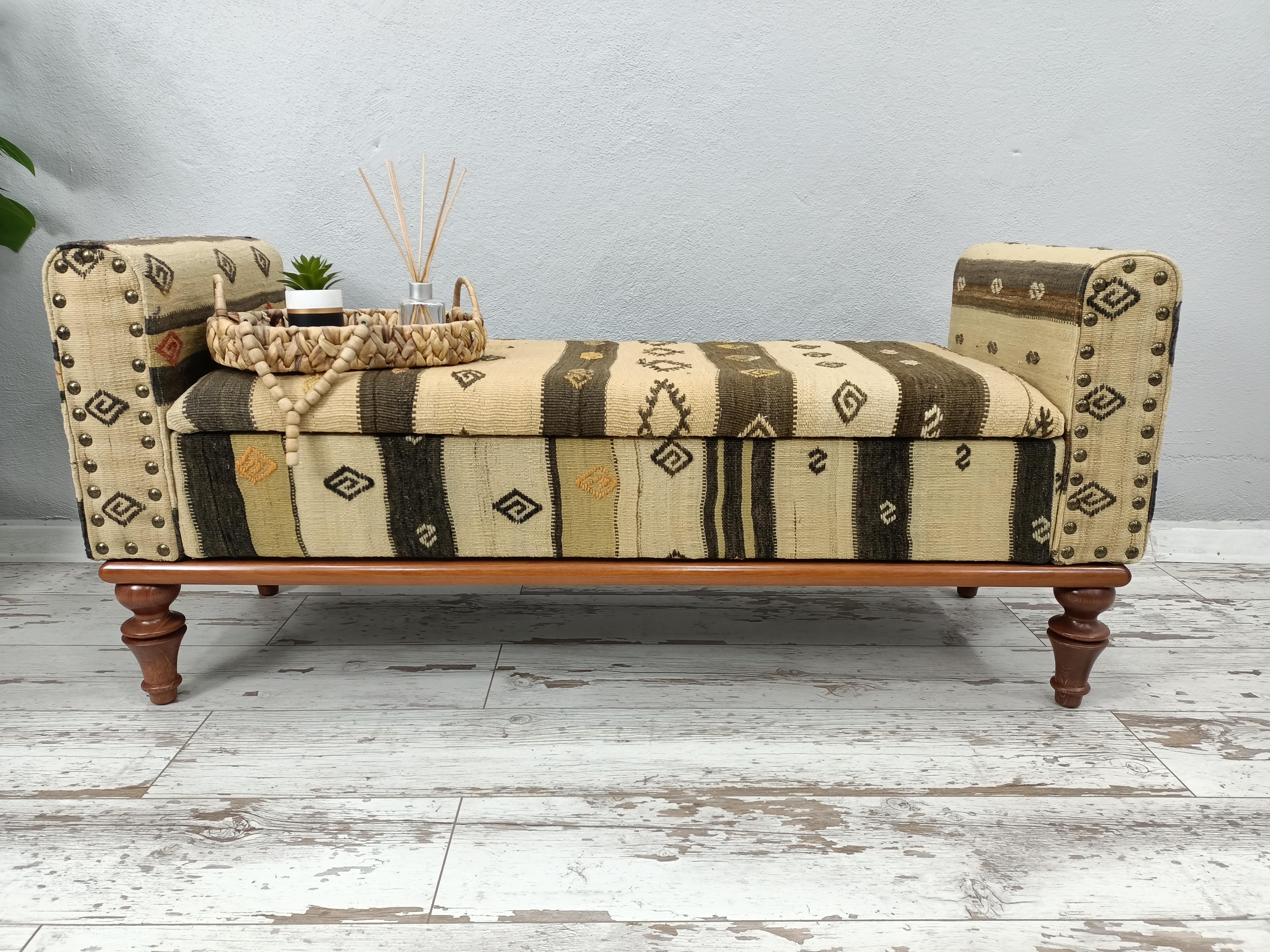 Antique ottoman 2024 storage bench