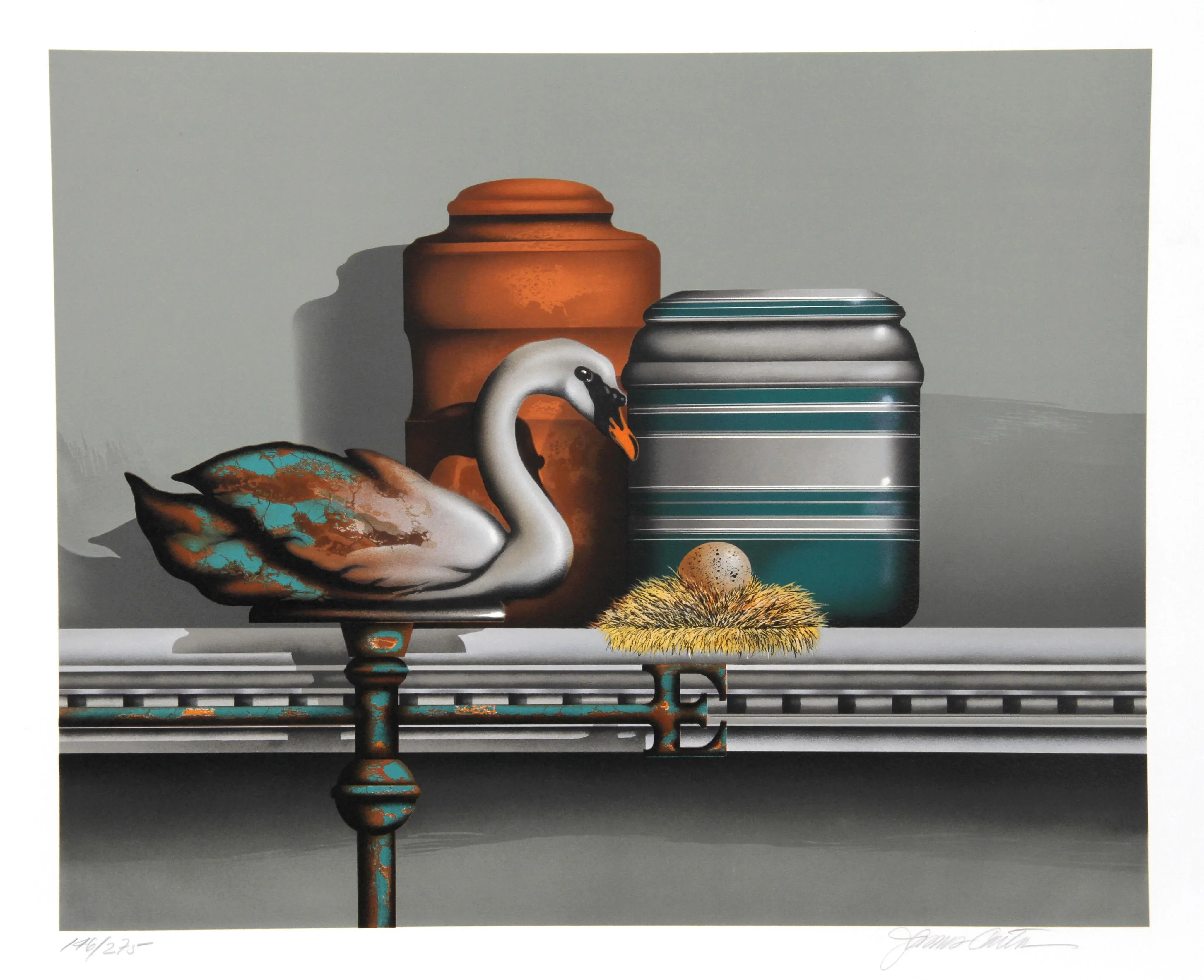 Weathervane, James Carter Serigraph, Signed and Numbered in Pencil