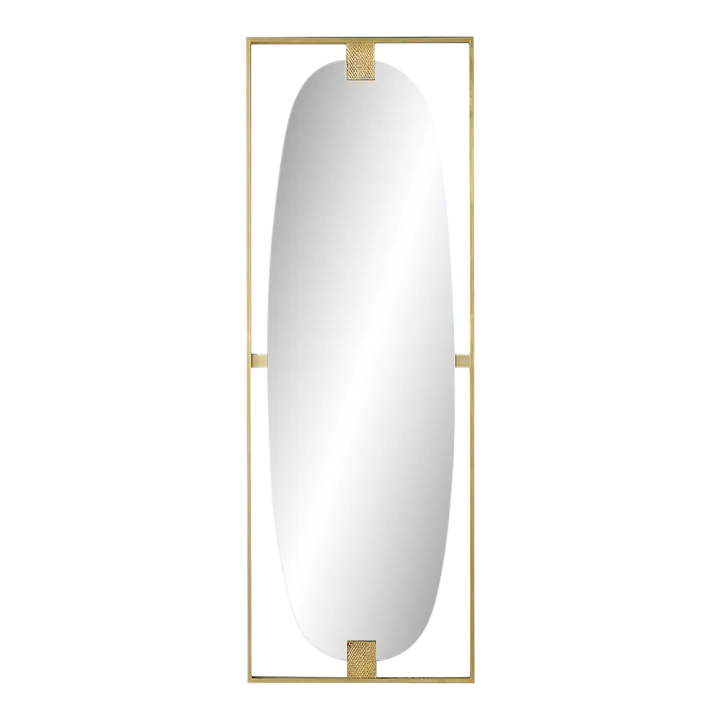 Art Deco Brass Wall Mirror Chairish