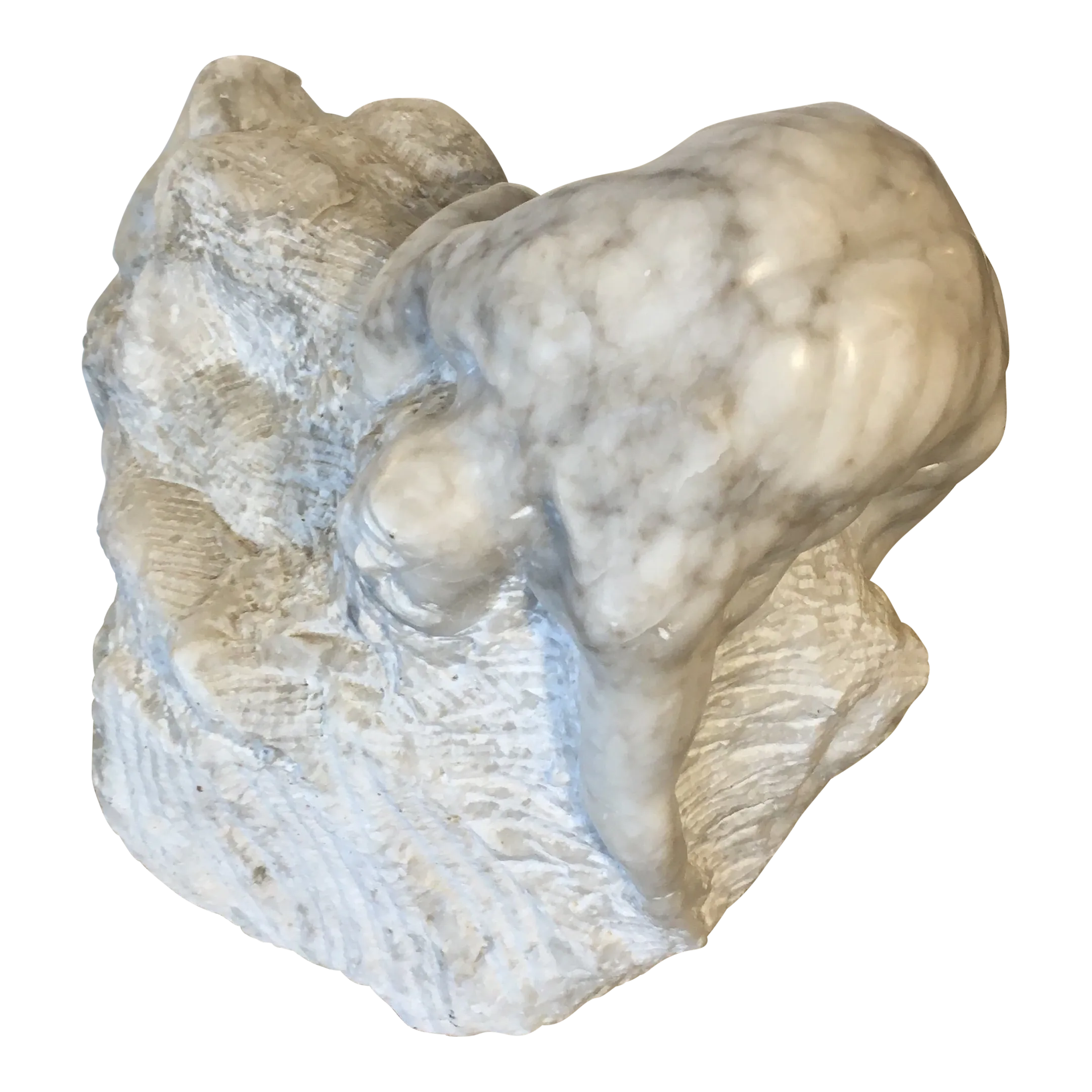 Carved Marble Male Figure Sculpture