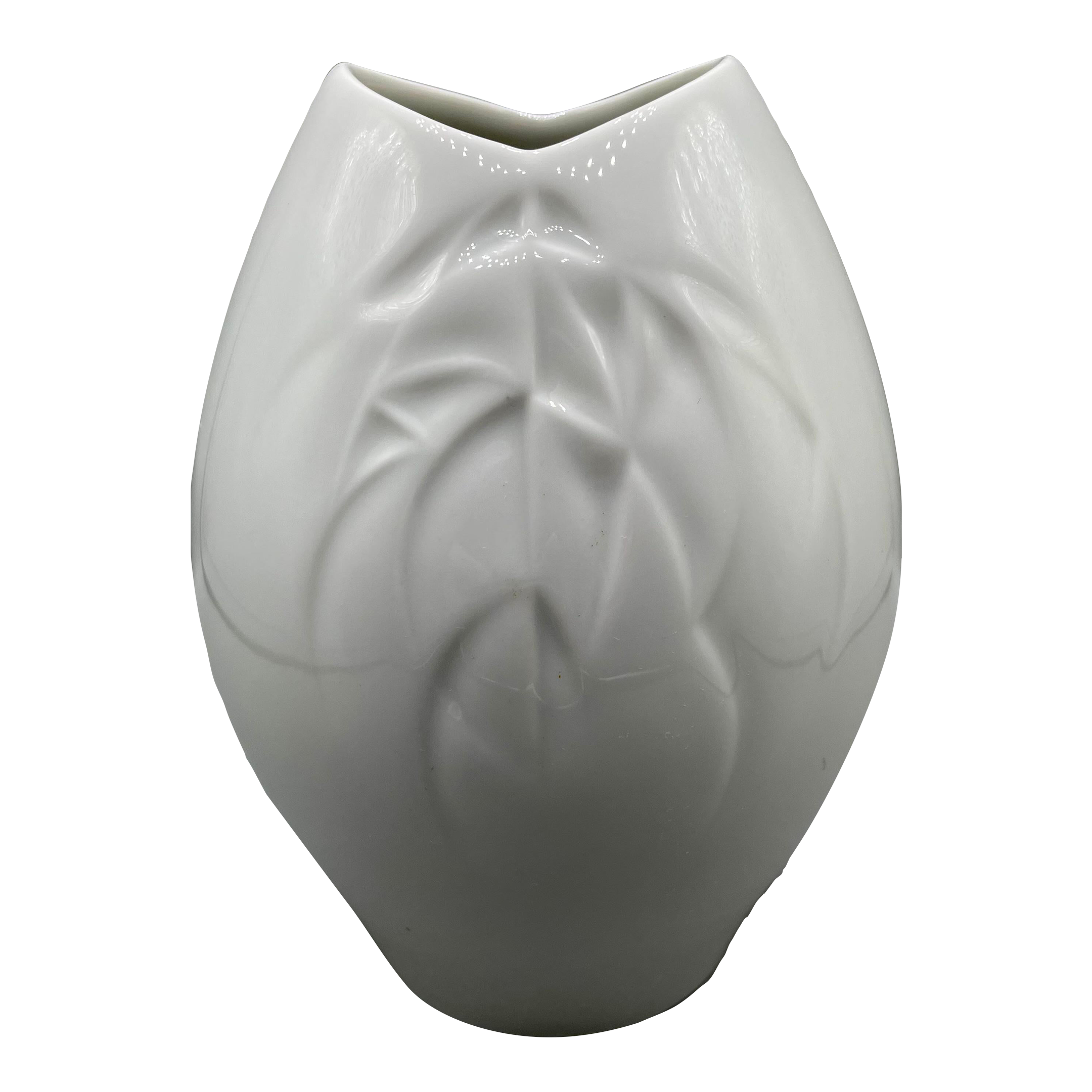 MidCentury Meissen Weifs White Porcelain Vase Chairish