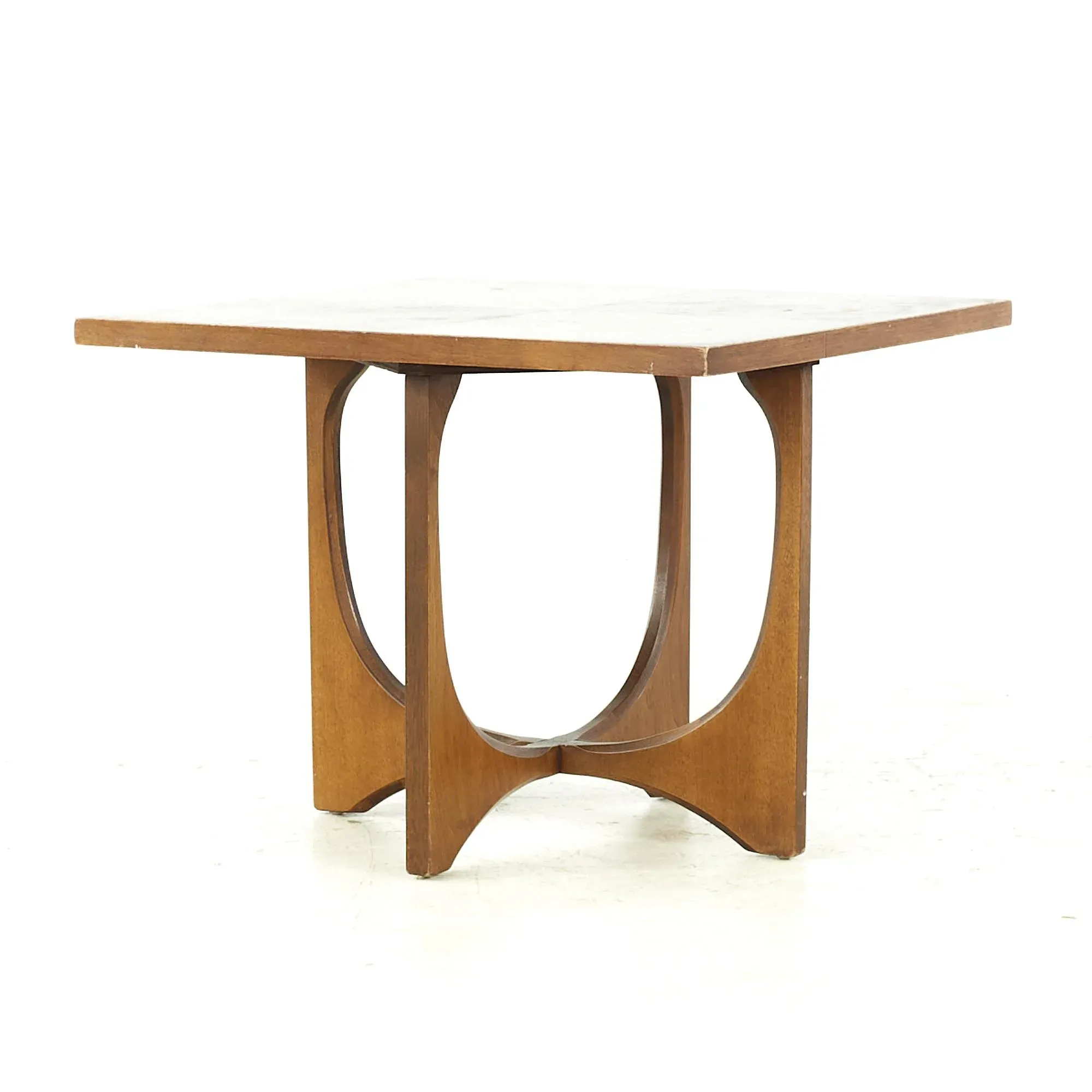 Broyhill Brasilia Mid Century Walnut Square Side Table Chairish