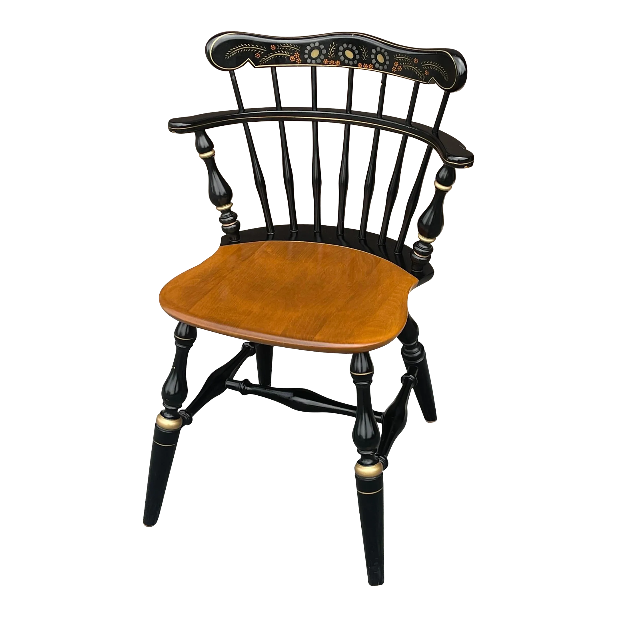 1980s Ethan Allen Hitchcock Style Comb Back Windsor Mate s Chair 14 6040 Chairish