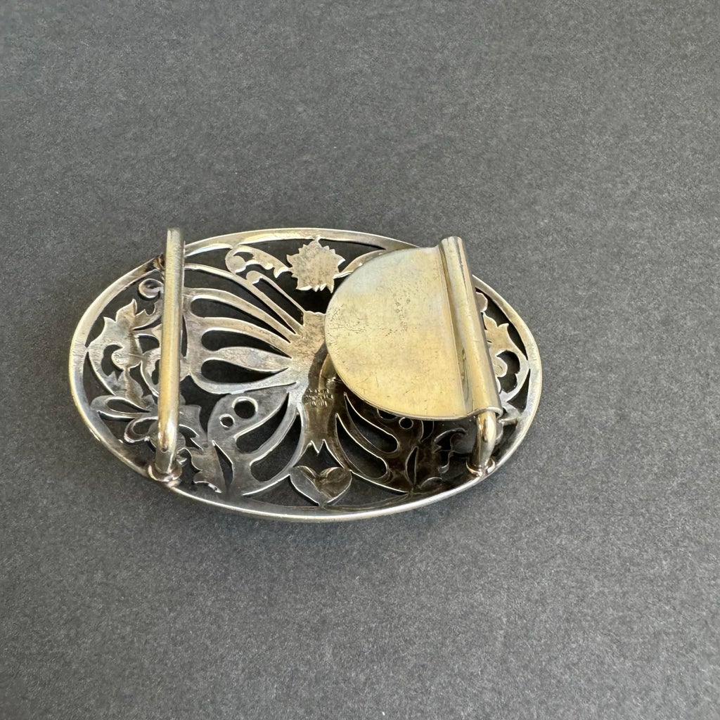 Fleming Butterfly Belt Buckle Sterling Silver‎ Filigree Etched Coastal Cowgirl Fleming Butterfly Belt Buckle Western Sterling Silver  main image 2