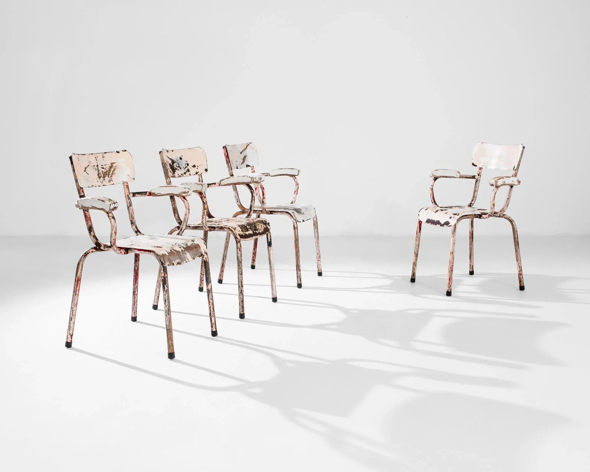 Vintage French School Chairs- Set of 4