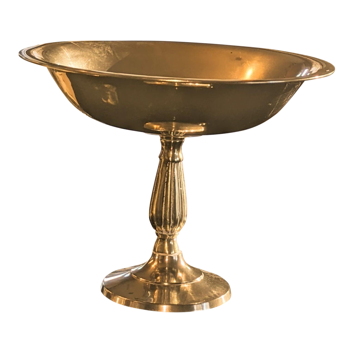 Mid Century Modern Pedestal Solid Brass Bowl Chairish