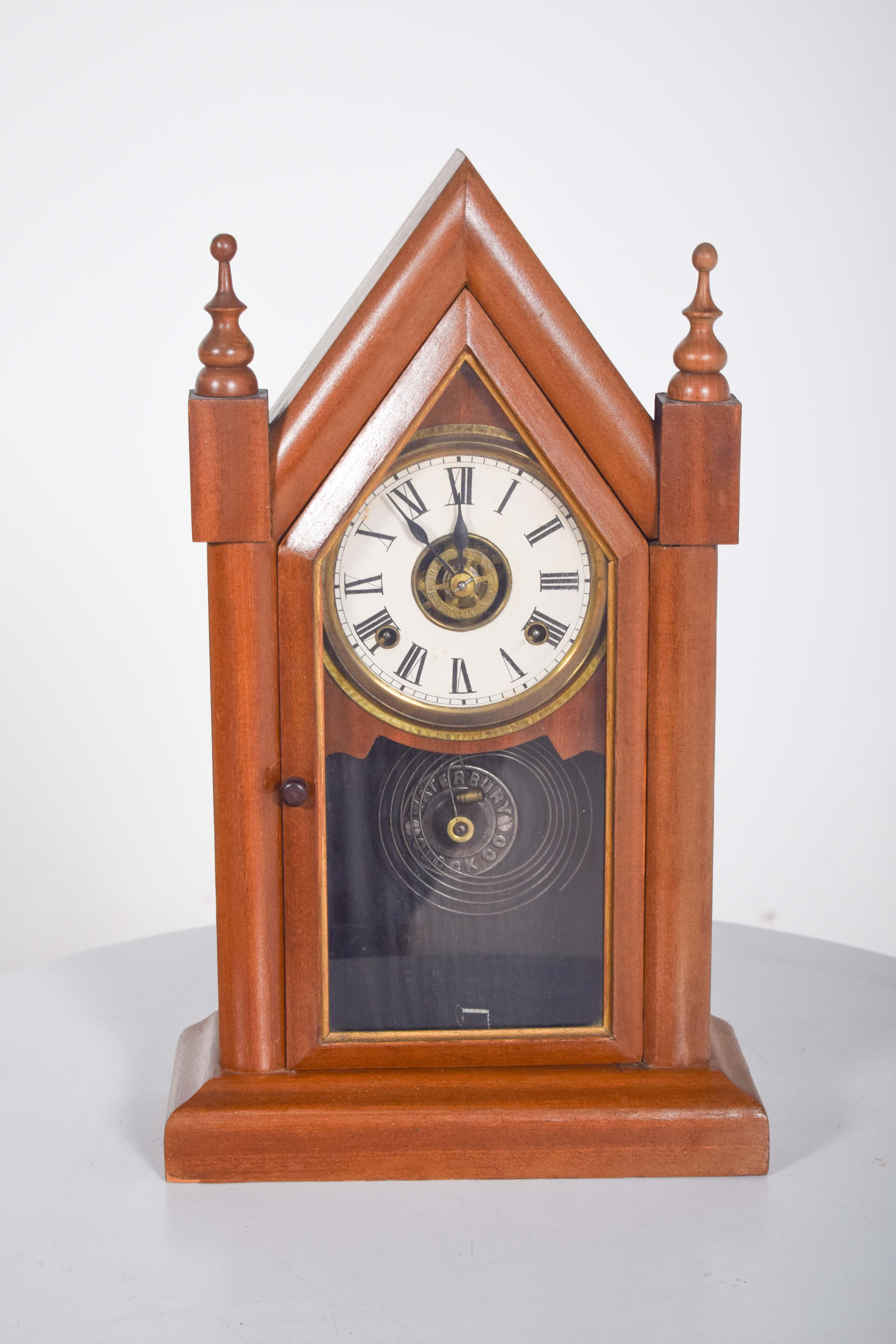 米国「ＷＡＴＥＲＢＵＲＹ」社１９００年代初頭のアンティークキャリッジクロック Chapel Clock from Waterbury Clock Co., Usa, 1890s | Chairish