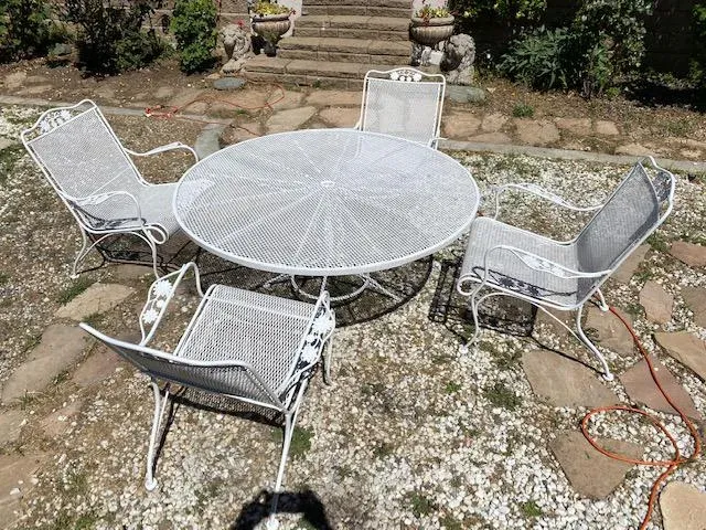 Russell Woodard Patio Set Woodard Wrought Iron Chairs Vintage