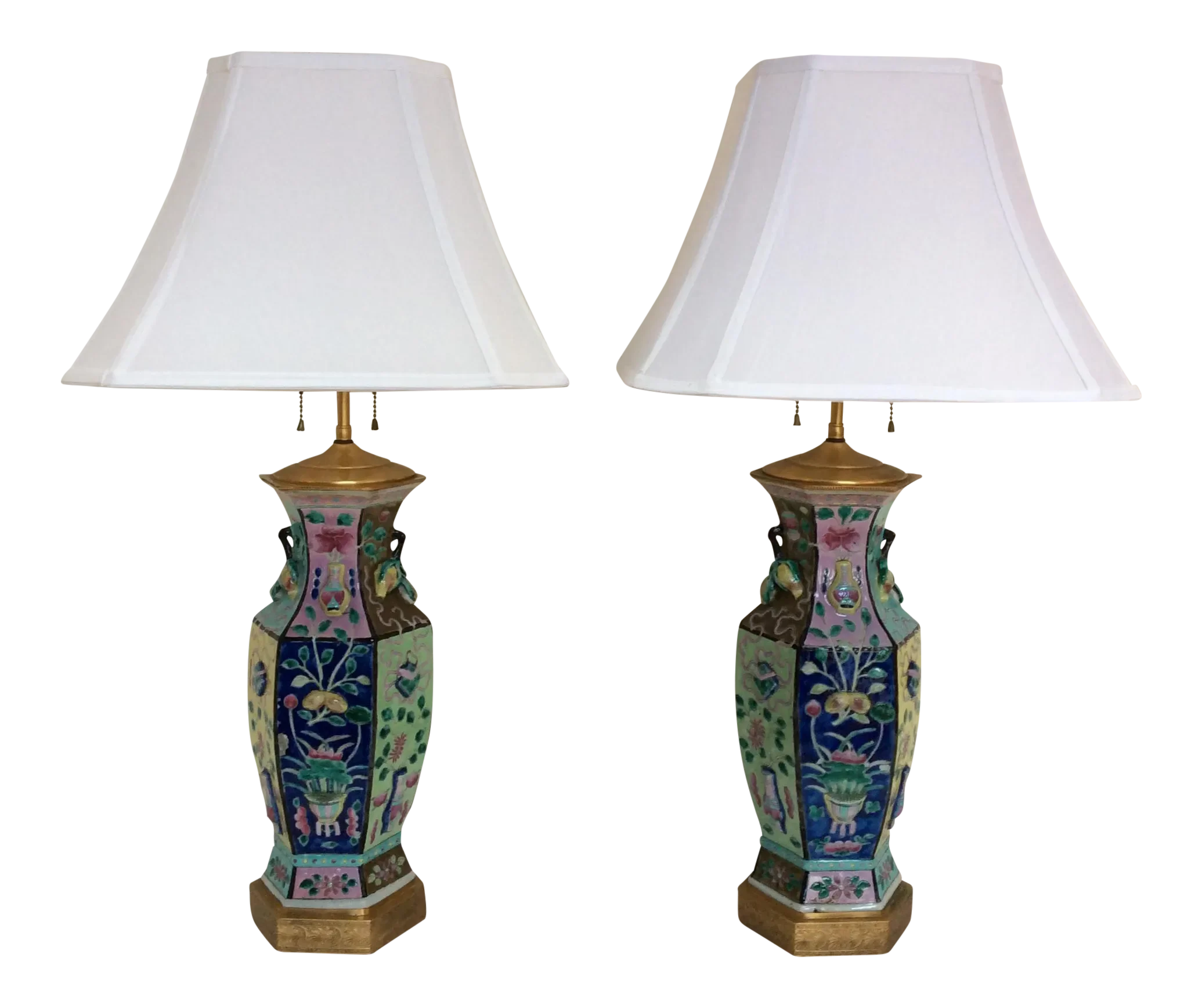 Late 19th Century Chinese Porcelain Vase Lamps A Pair Chairish