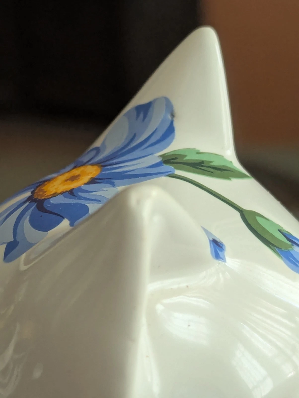 Vintage 1996 Tiffany Co Sintra White Floral Porcelain Cat Figurine