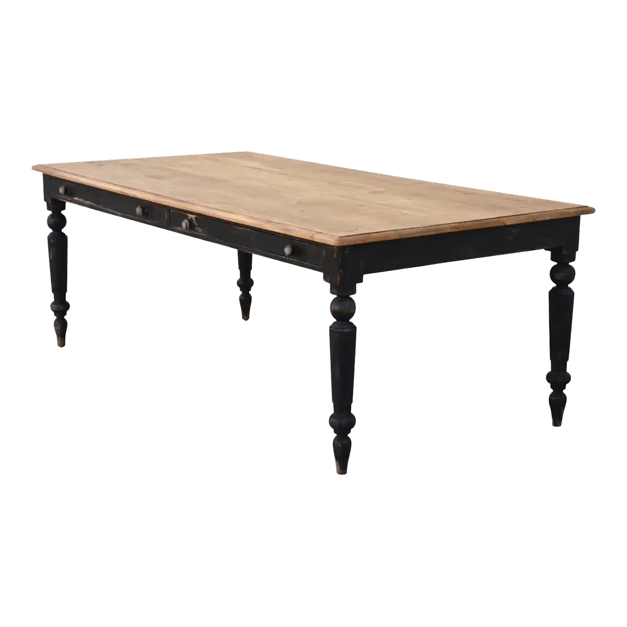 Rustic Farmhouse Table Made from Reclaimed Pine by Petersen Antiques