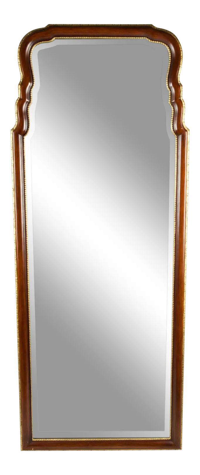 Vintage Mahogany Wood Framed Hanging Wall Mirror Chairish