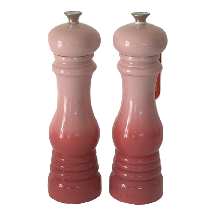 Le Creuset Contemporary Natural Pink Salt & Pepper Mills- Set of 2