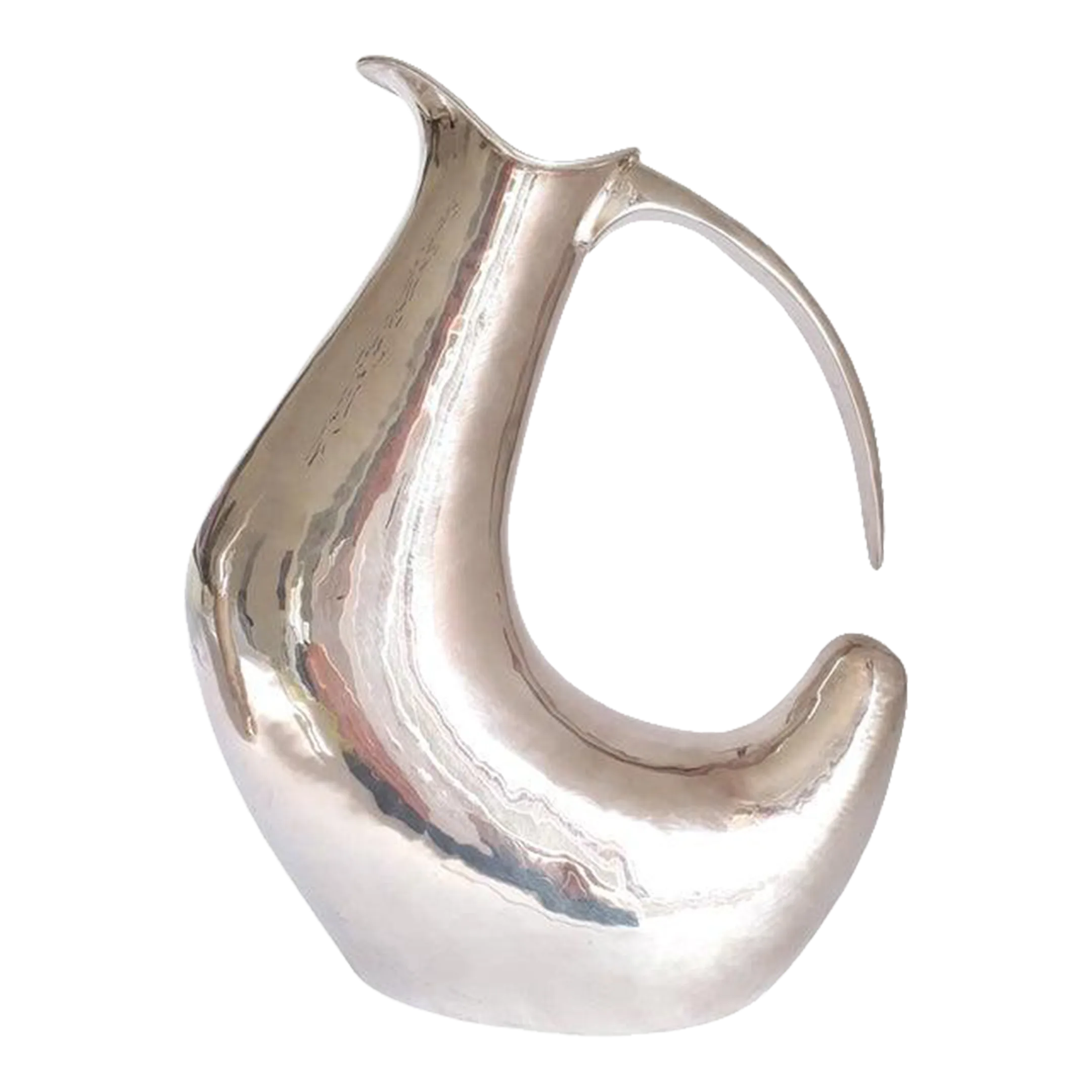 Vintage Silver Deco-Style Carafe of Italian Craftsmanship 800 Silver