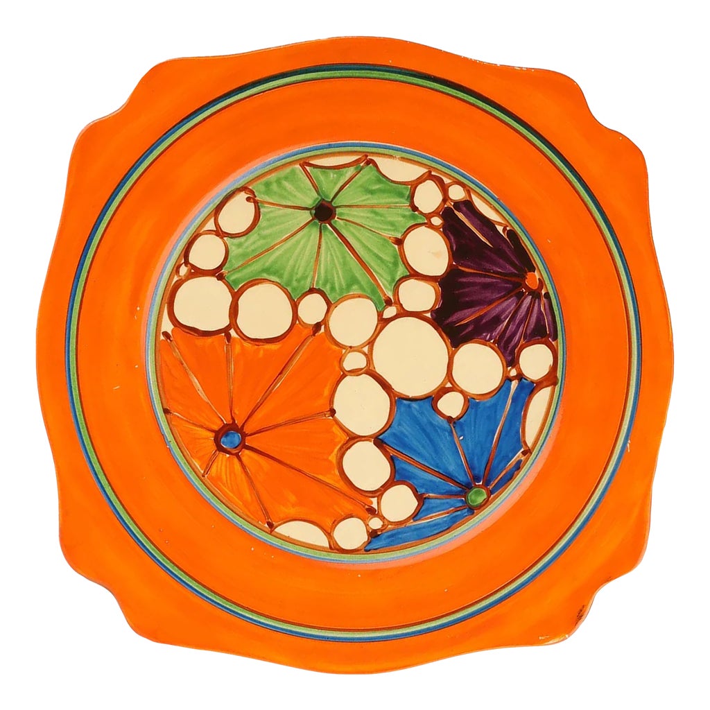 Clarice Cliff 1920s Porcelain Fantasque Plate | Chairish