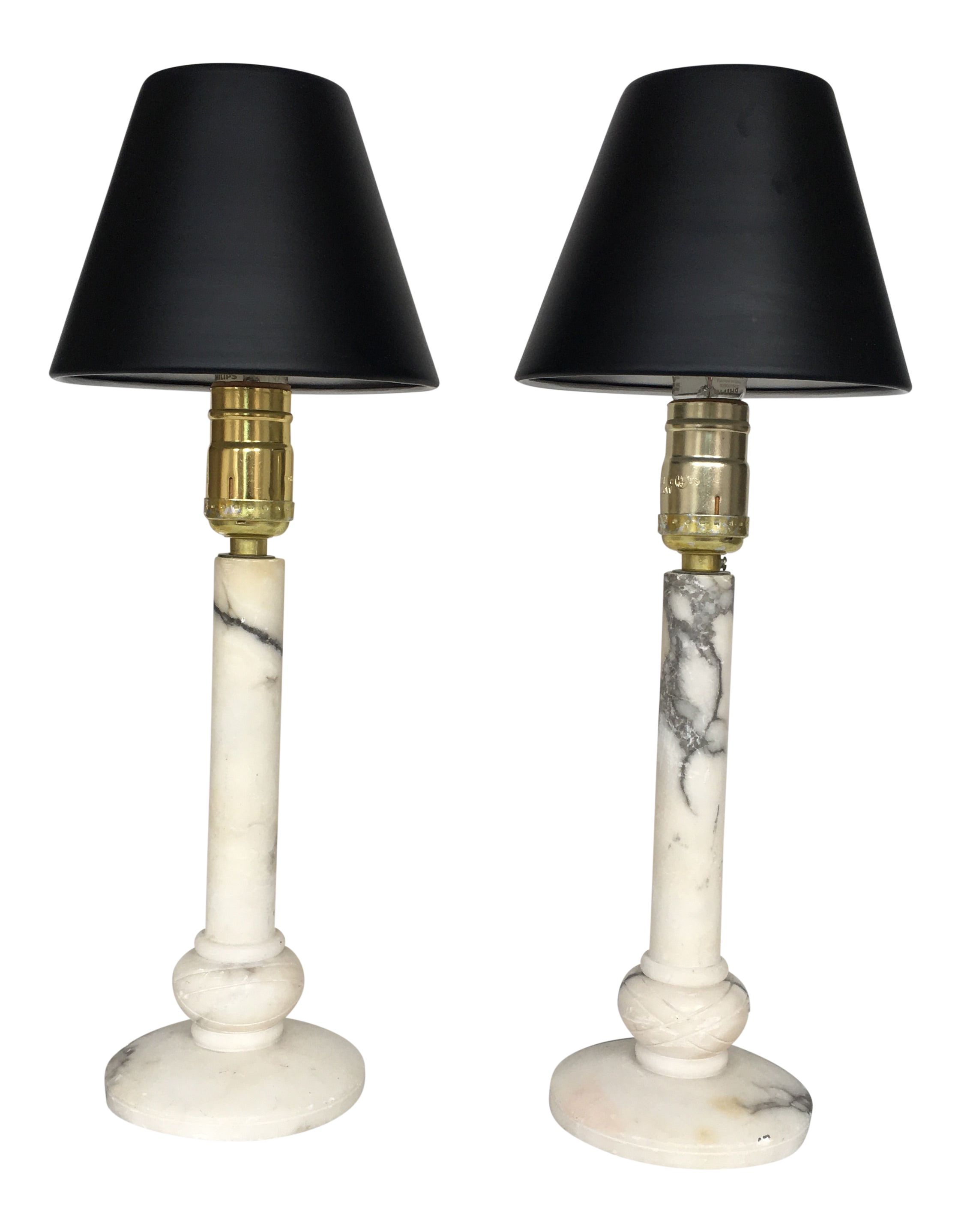 vintage italian marble table lamp