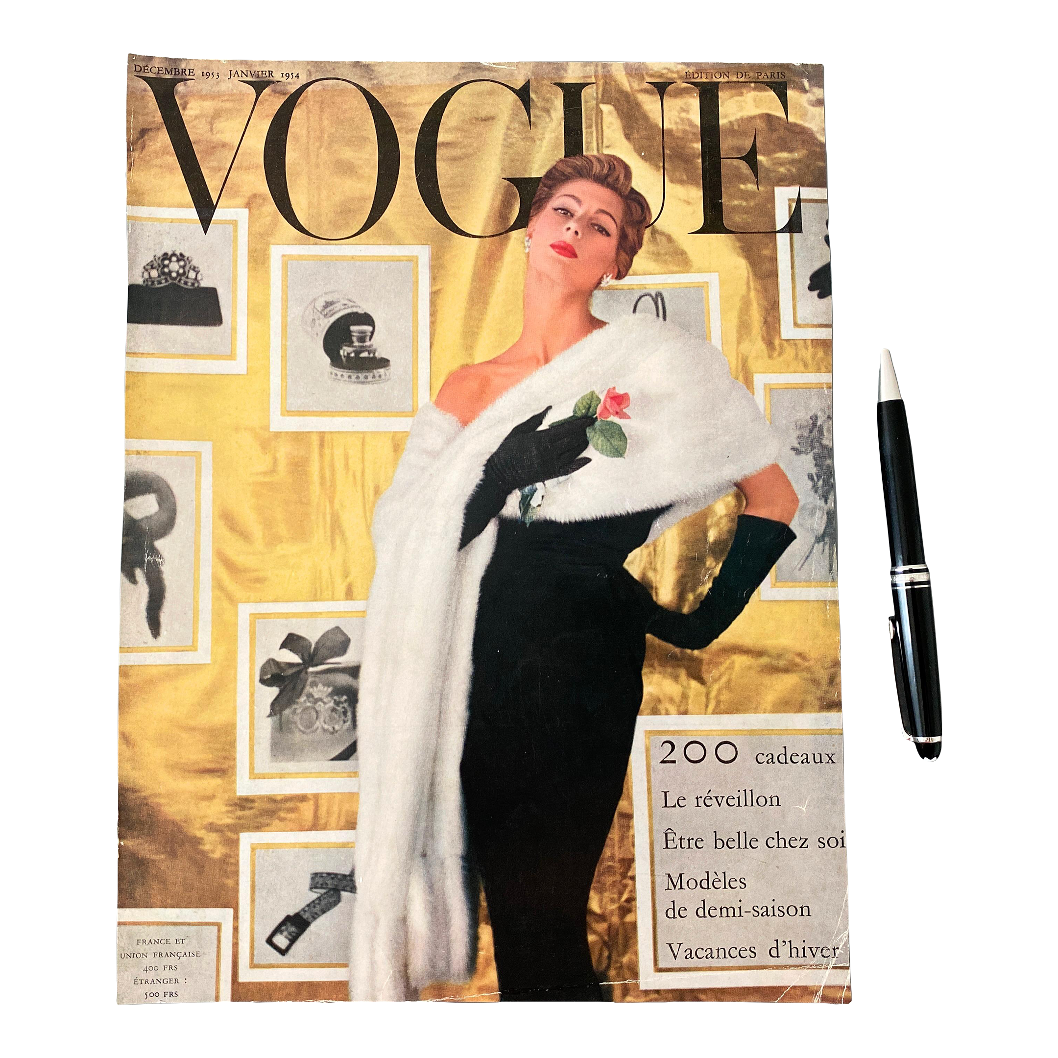 Vogue (British) 1954 January, René Bouché, Revillon, Marc