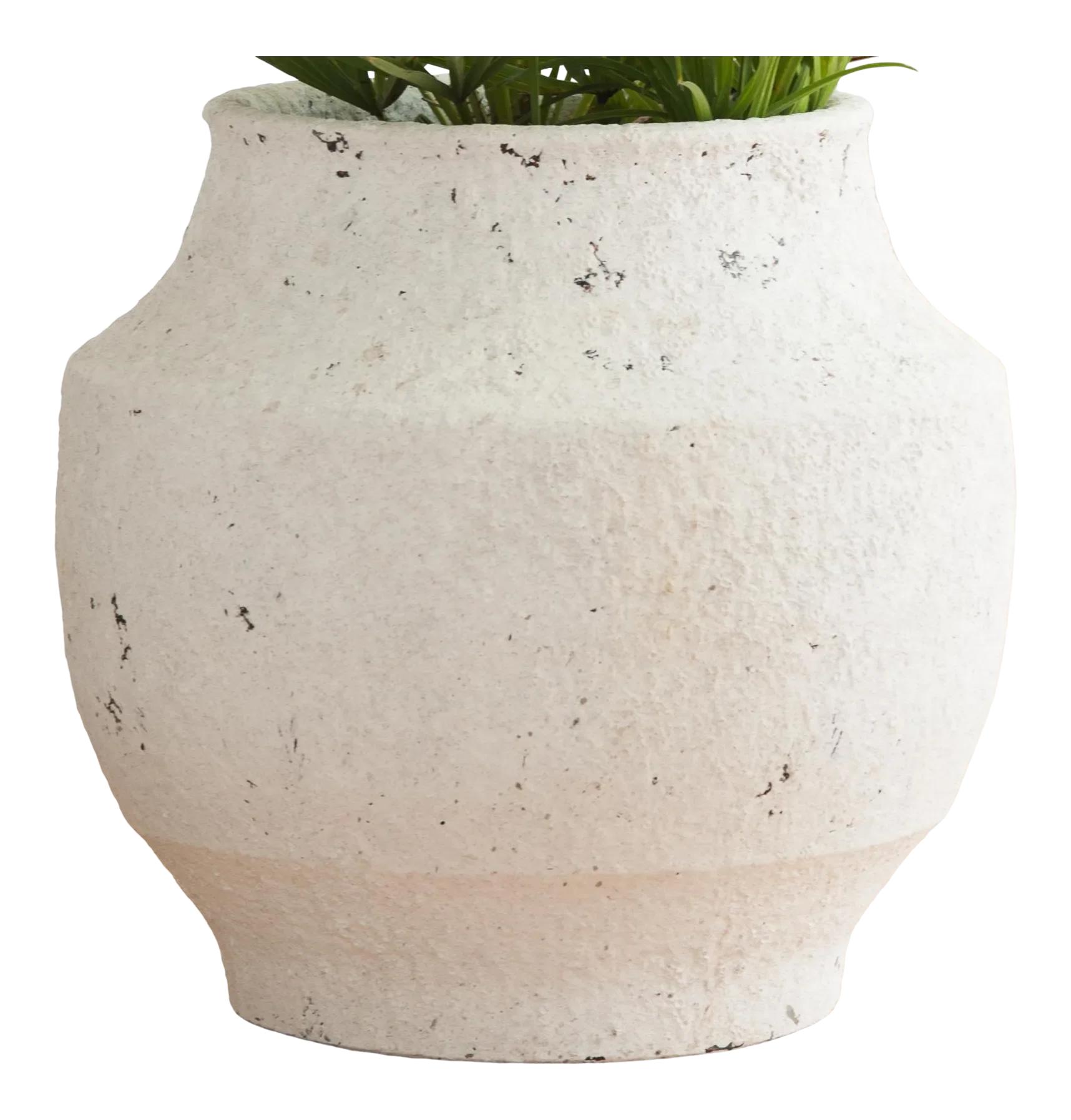 White Washed Finish Ceramic Plant Pot Chairish