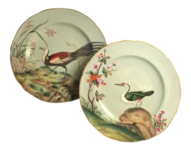 Antique Mintons Porcelain Plates a Pair Chairish