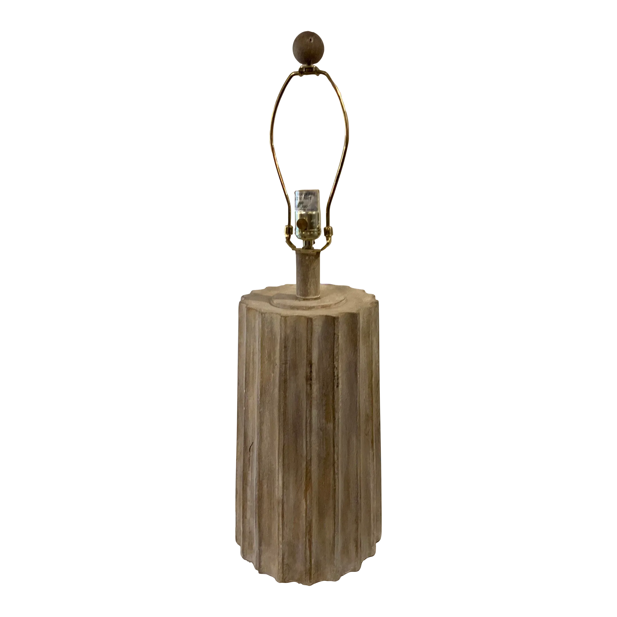 Organic Modern Fluted Cylinder Table Lamp Chairish