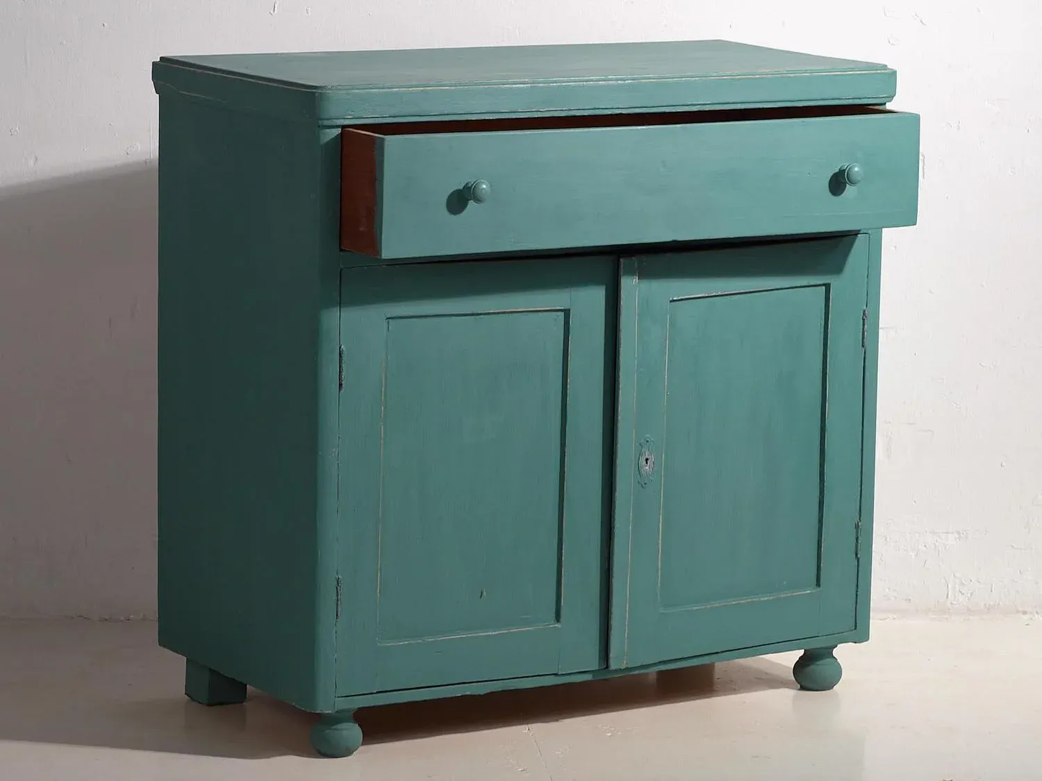 antique green dresser Large vintage dresser, plum frame, faux malachite inserts, brass hardw –  Fabio Verdiani Designs main image 1