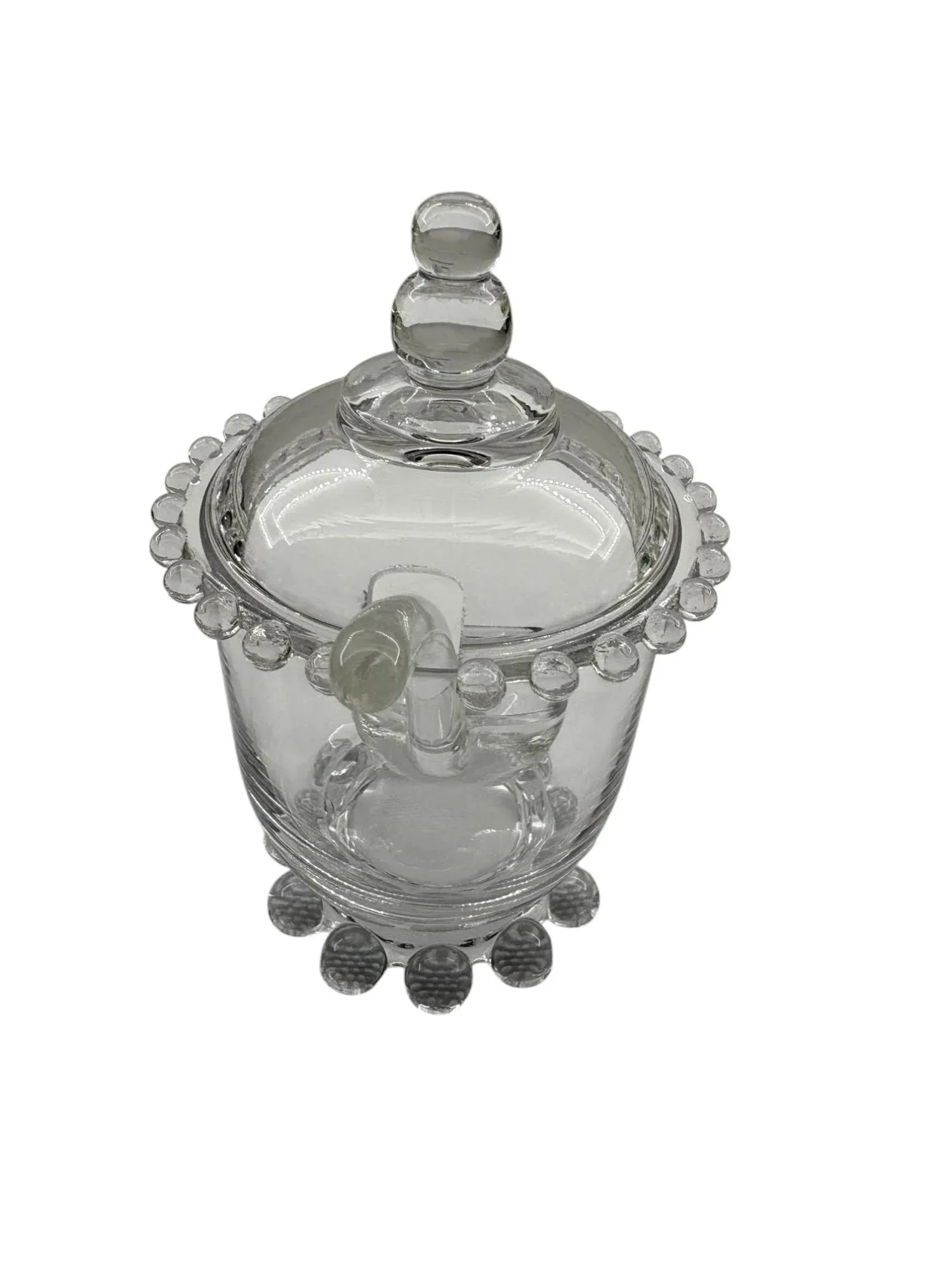 Mid 20th Century Imperial Glass Candlewick Condiment Jar With