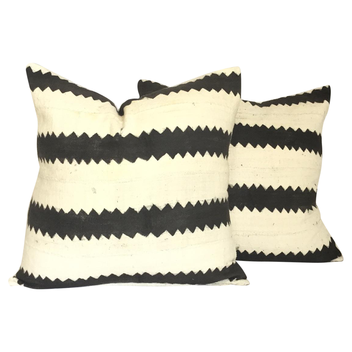 Mud Cloth Black and White Pillows A Pair Chairish