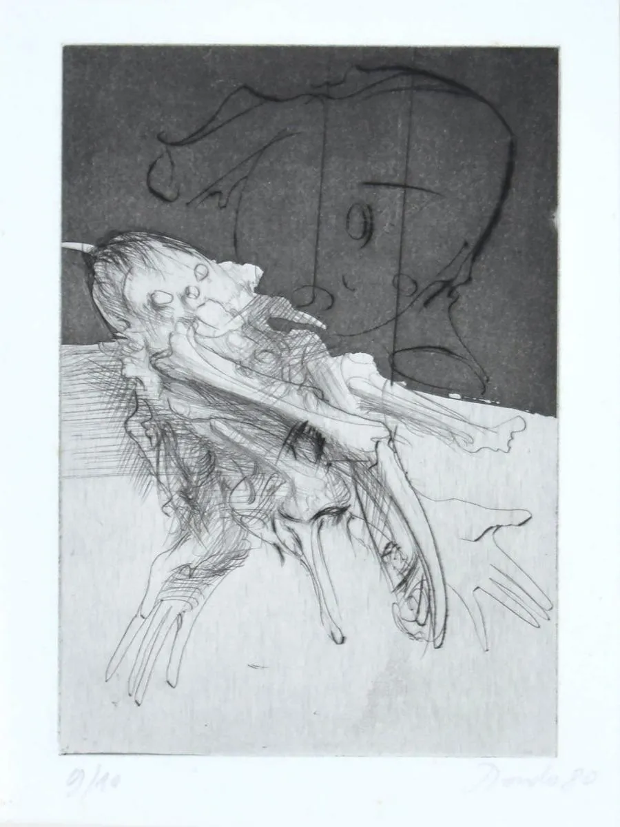 Dado (Miodrag Djuric) - Figure - Original Etching - 1980