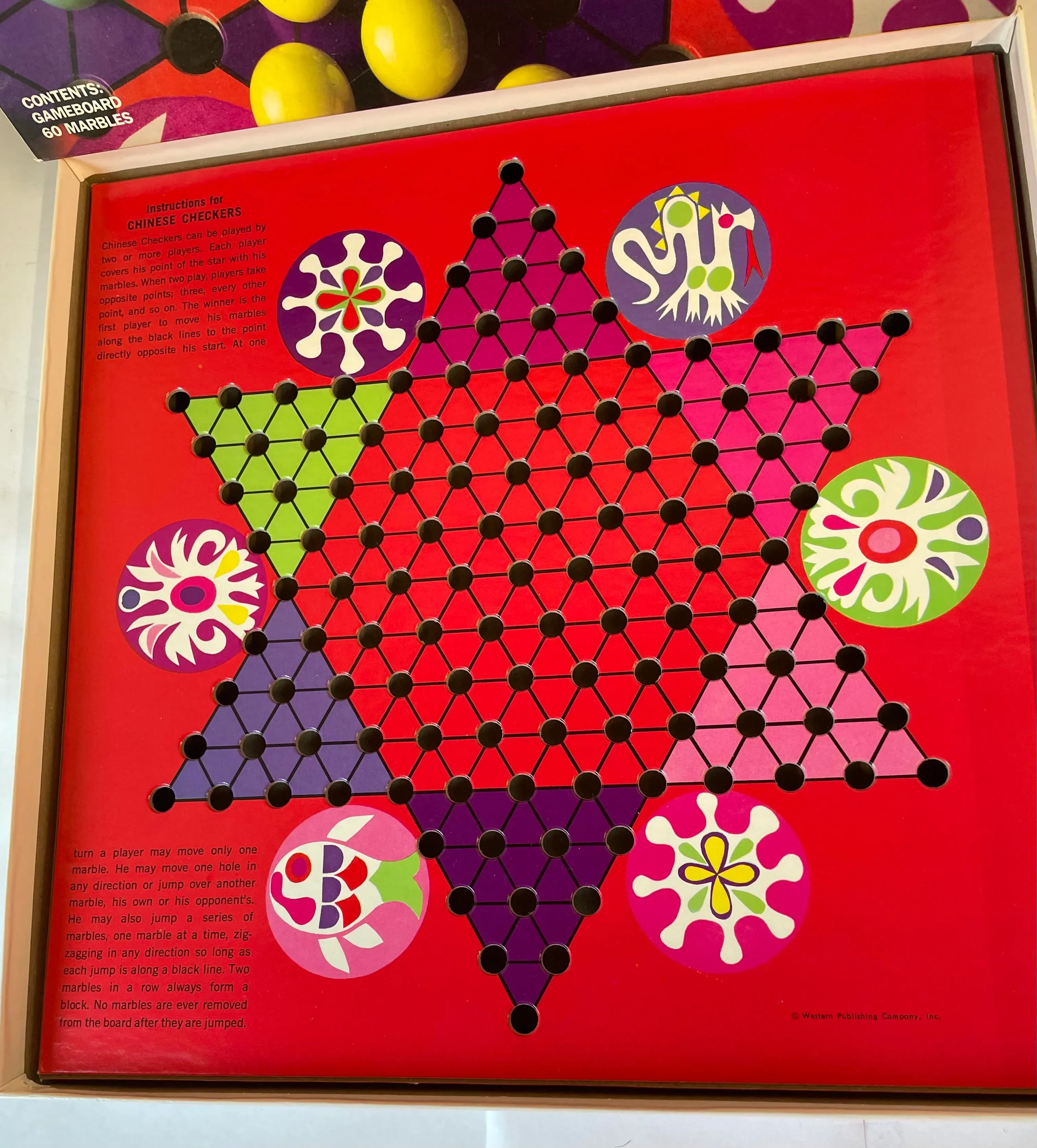 Vintage chinese checkers board game deals