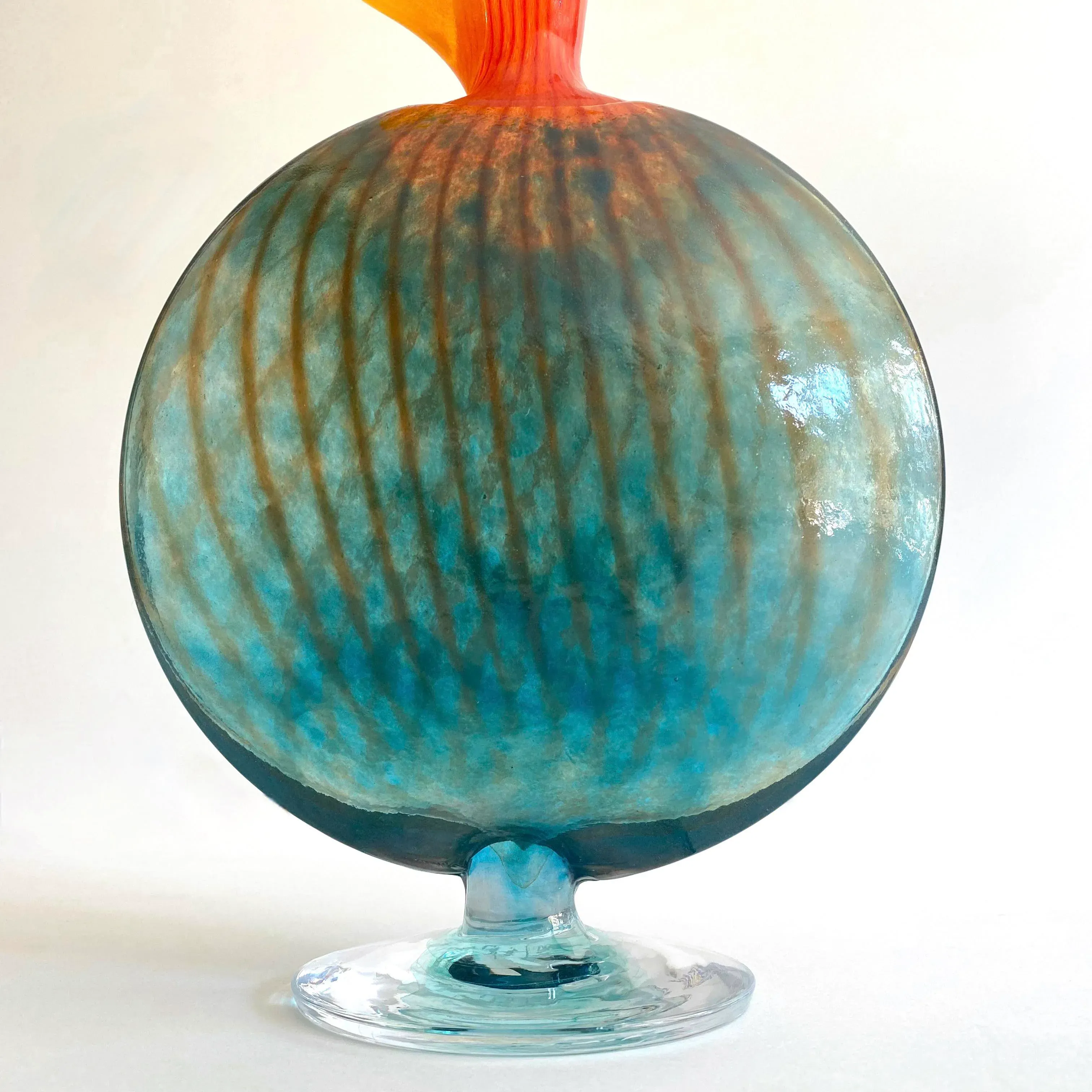 Kosta Boda Sweden Kjell Engman Vintage 1989 Postmodern Scandinavian Art  Glass 