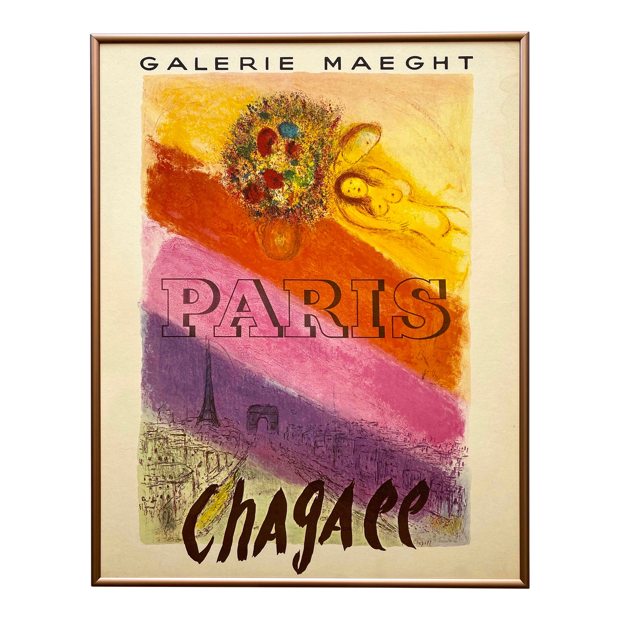 Marc Chagall Vintage 1960 Mid Century Modernist Lithograph