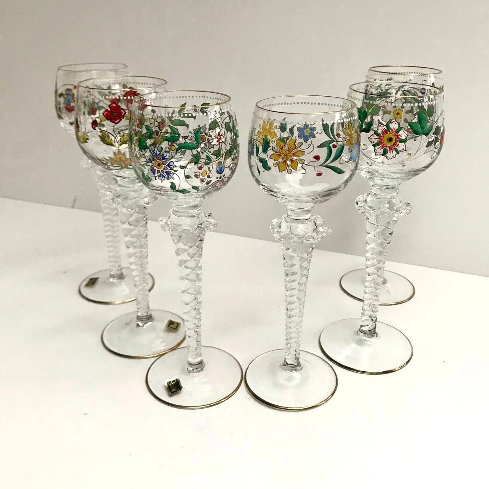 Vintage Crystal Glasses from Gluskunst Hirtreiter, Germany, Bavaria, 1970s, Set of 6