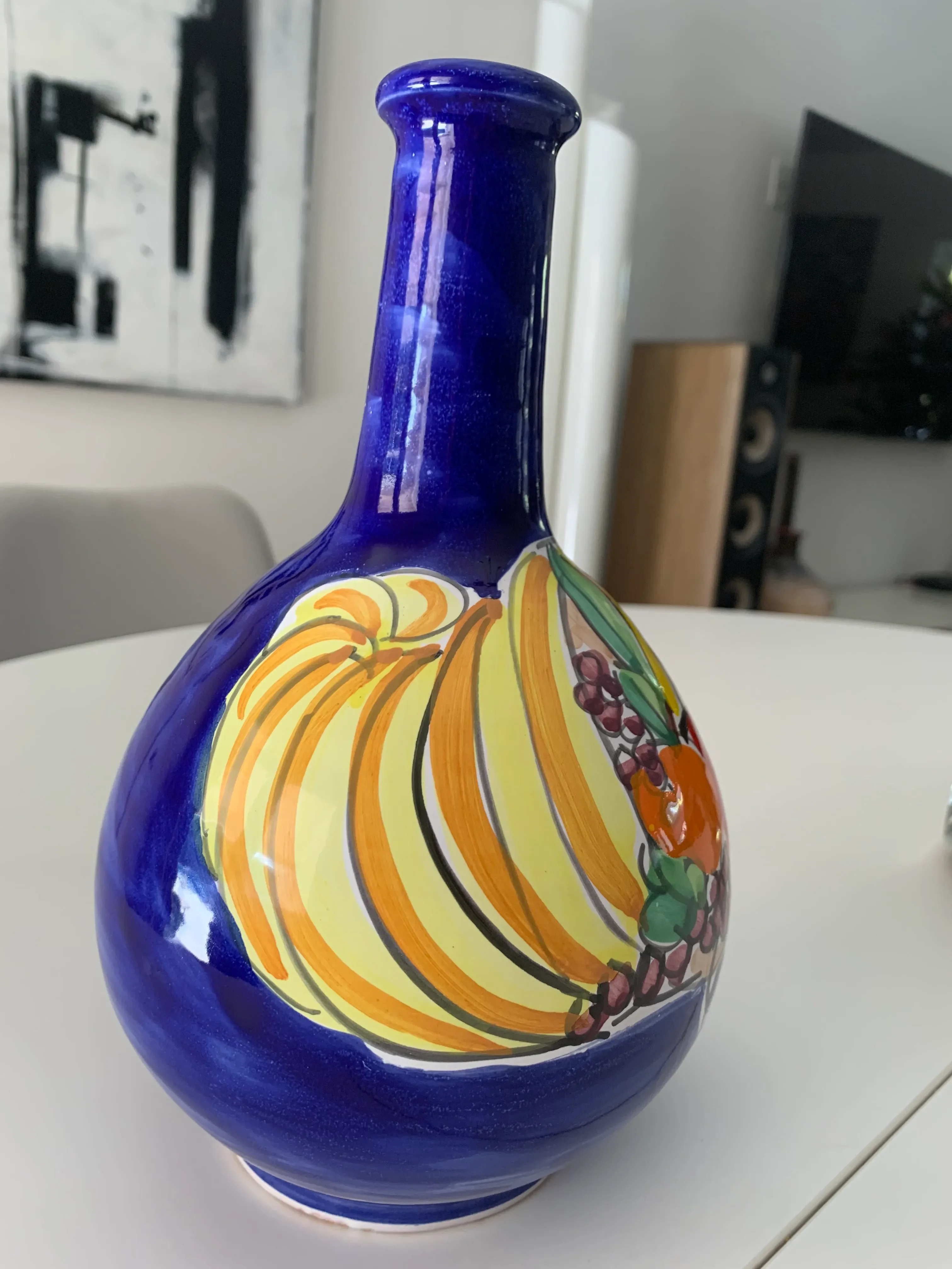LAMUSA circusヴィンテージイタリア製壺 vase Quadribasso - Blue Murano Glass Vase 