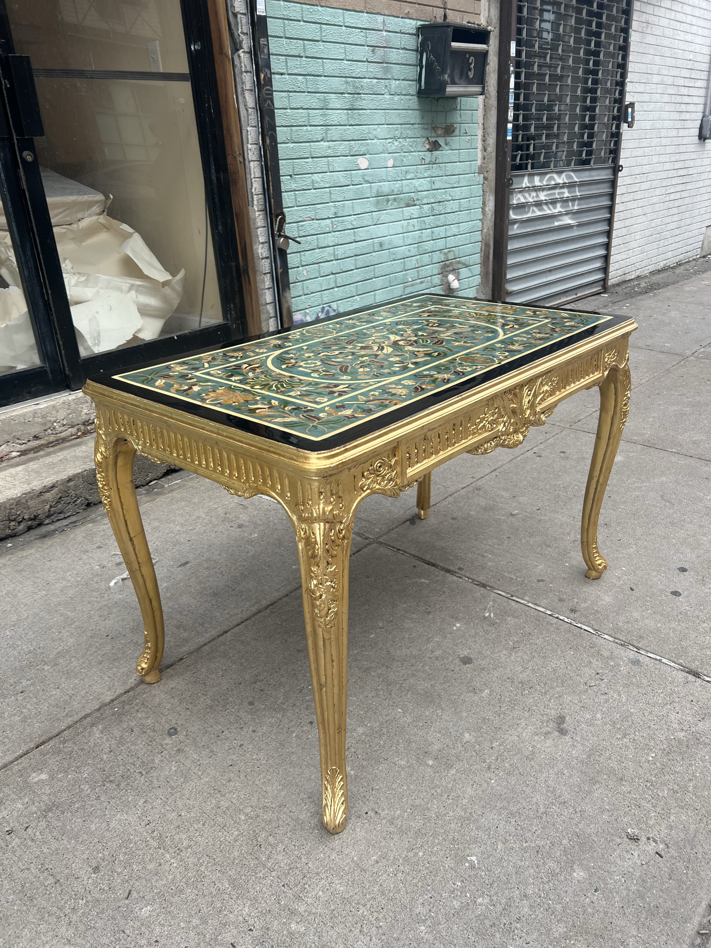1960s Neoclassical Style Italian Scagliola Table | Chairish
