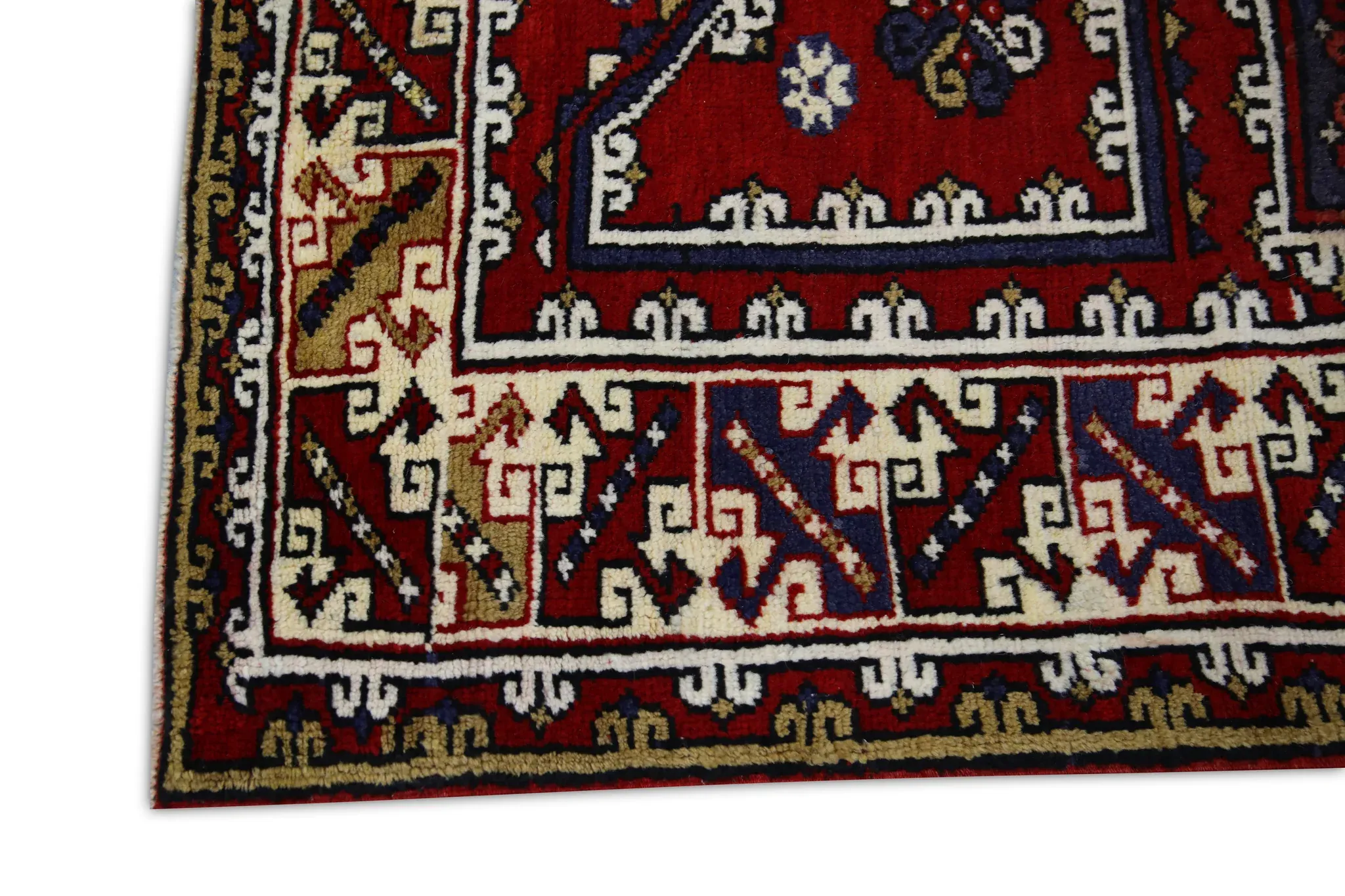 58.5×156 \"至福の喜び\" ViNTAGE TURKiSH RUG 1960s Red Vintage Turkish Rug 6'10
