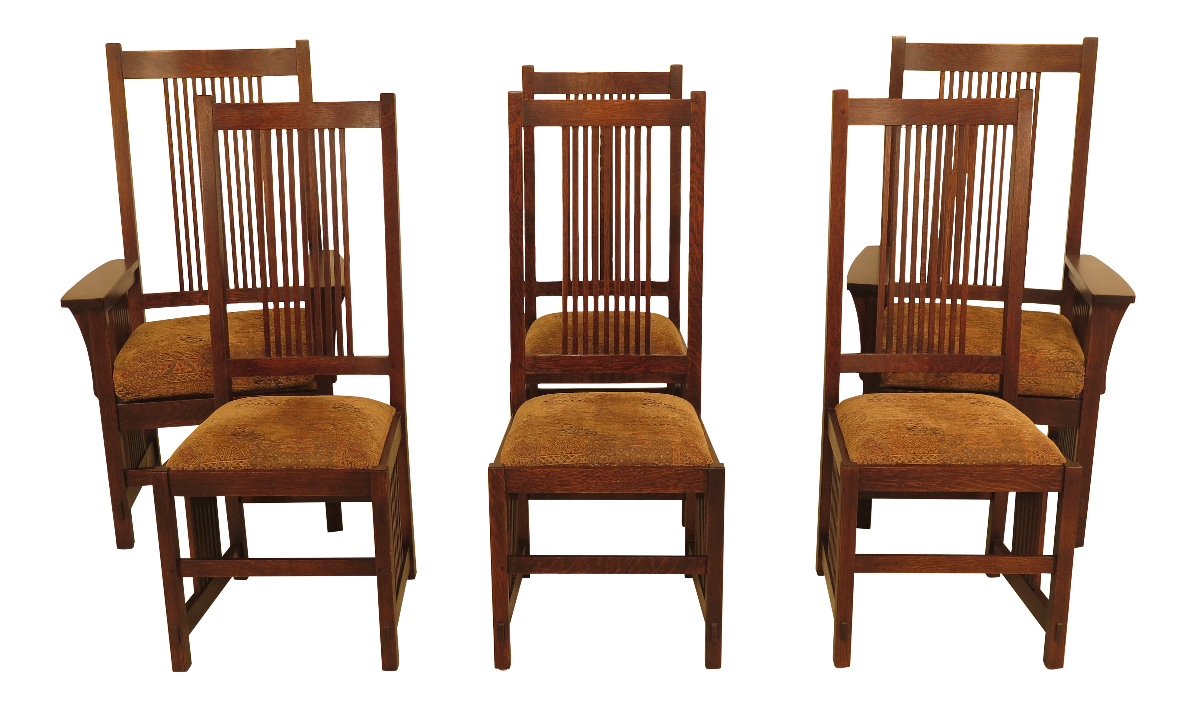 Stickley Mission Oak High Back Dining Room Chairs Set Of 6