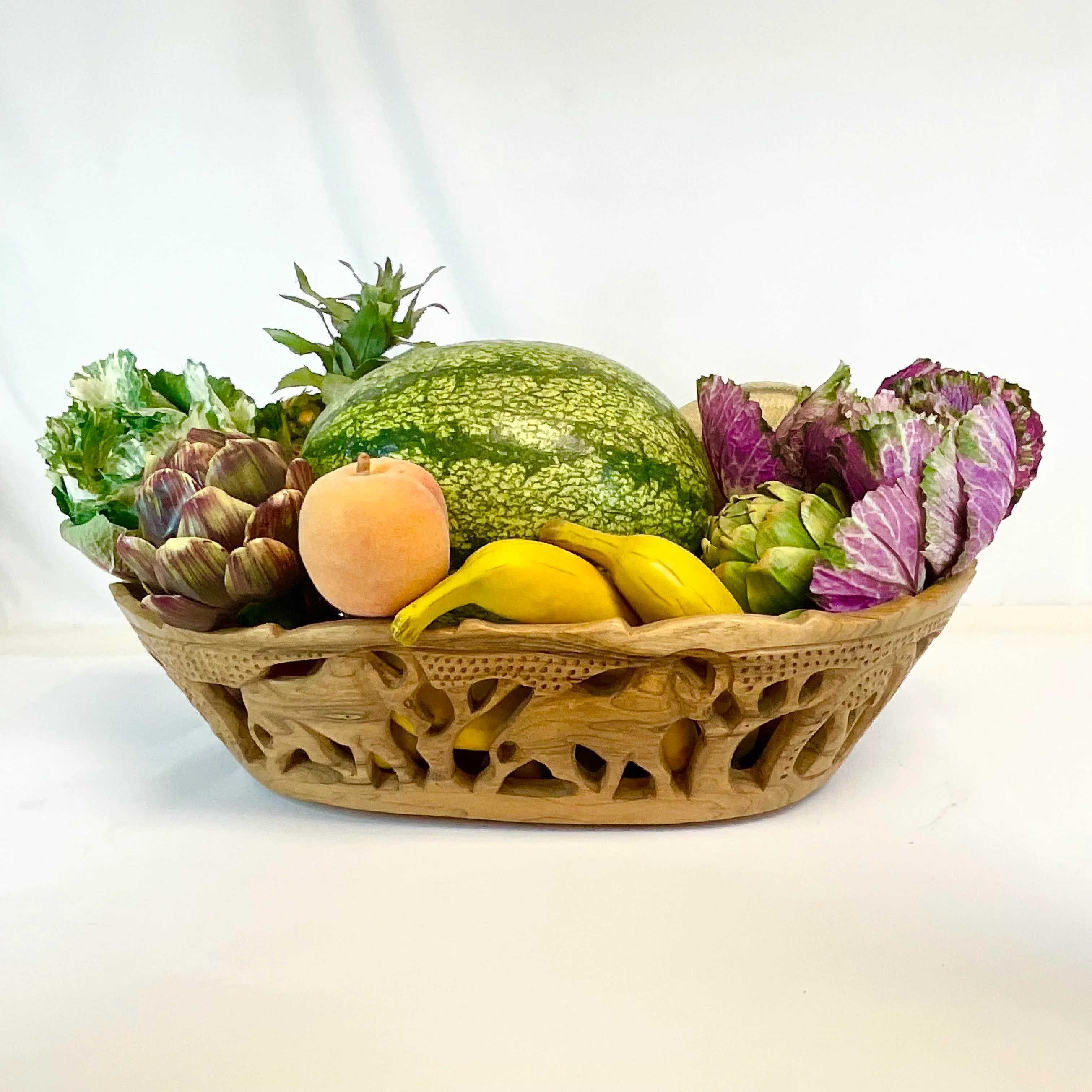 1980s Vintage Arts & Crafts Boho Chic Cornucopia Assortment, Fruit & Veggies - 29 Pieces.