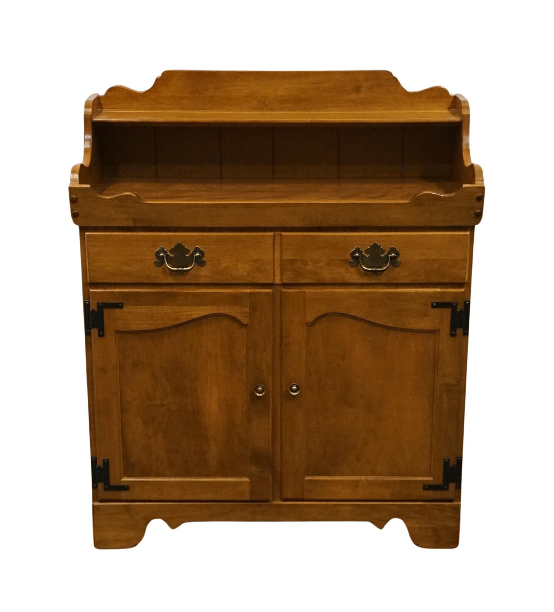 vintage Ethan Allen Colonial style pub dining chairs pair, image size:1800x1988