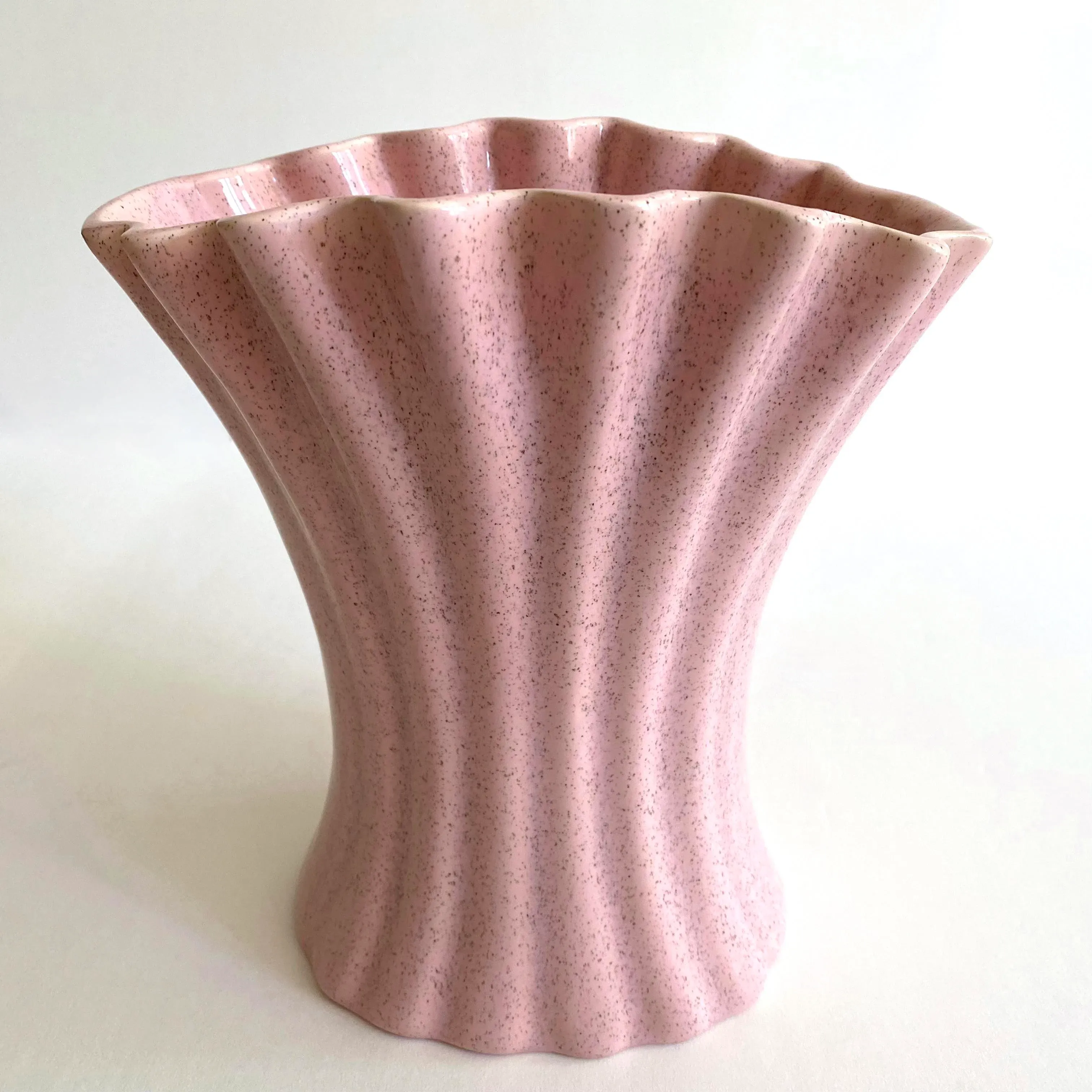 『2年保証』 Vintage Pink Pottery Art Bauer Modern Century Mid 1950's 花瓶・フラワースタンド
