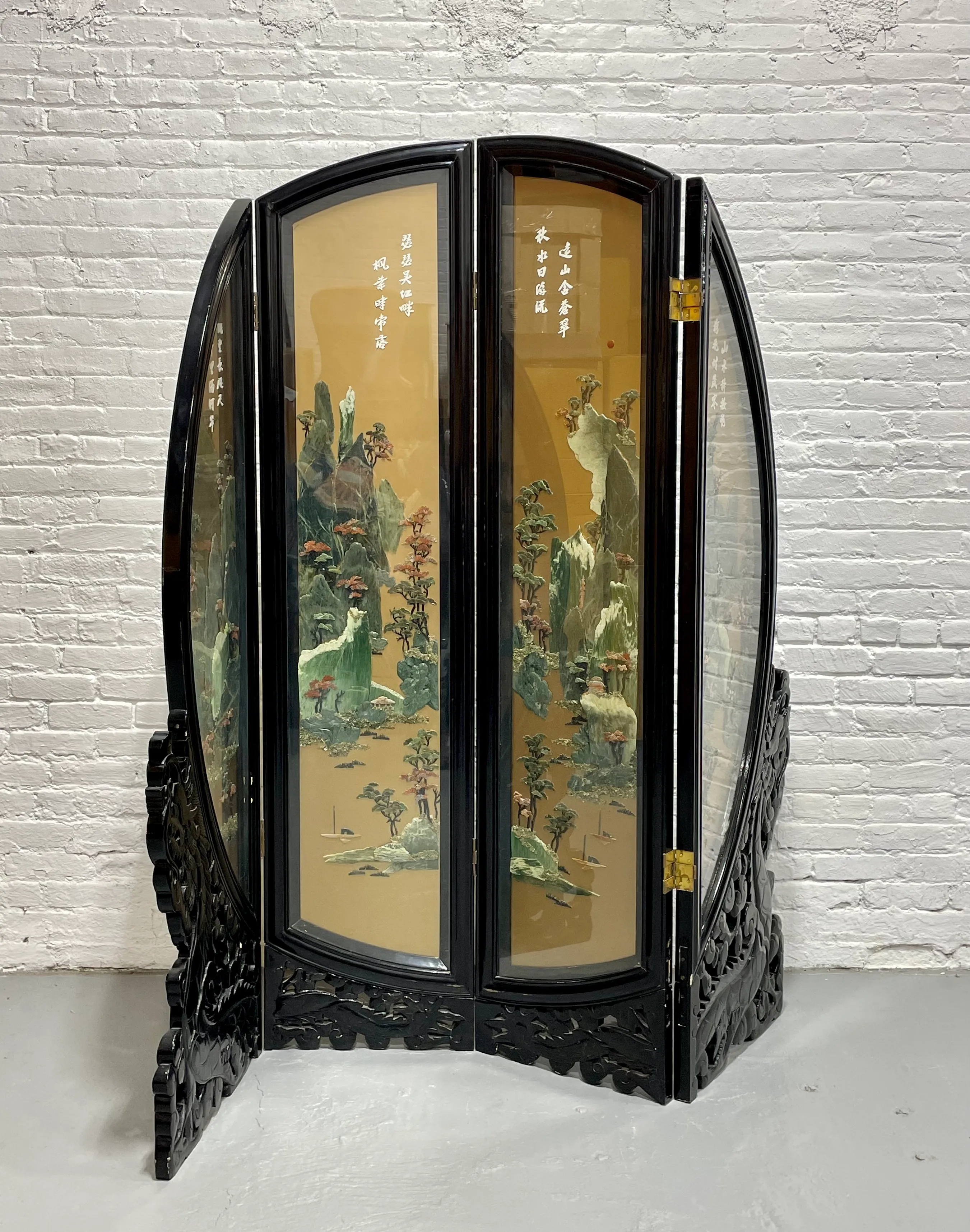 Antique Asian Room Divider / Screen | Chairish