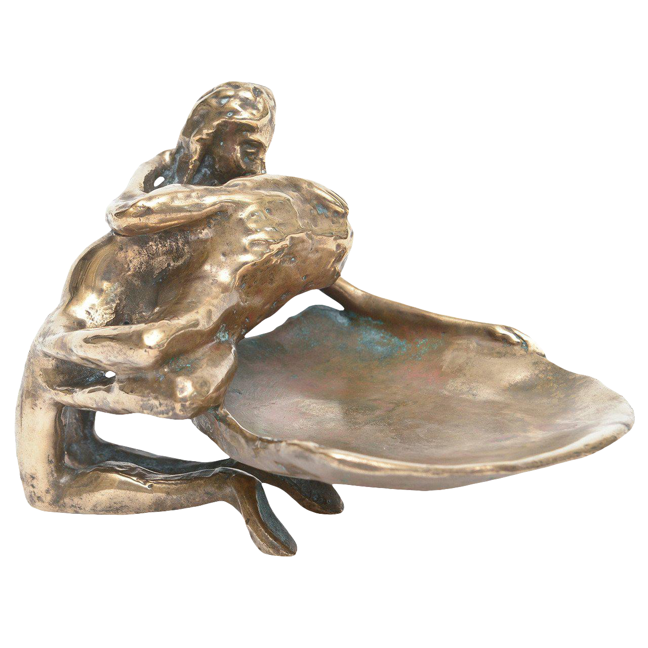 Victor Zaikine Bronze Sculpture Lovers Embrace Vintage Chairish