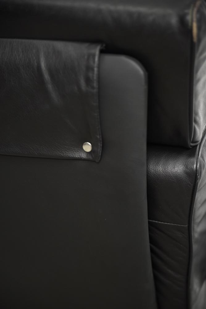 Vintage German Swivel Leather Easy Chair, 1960s