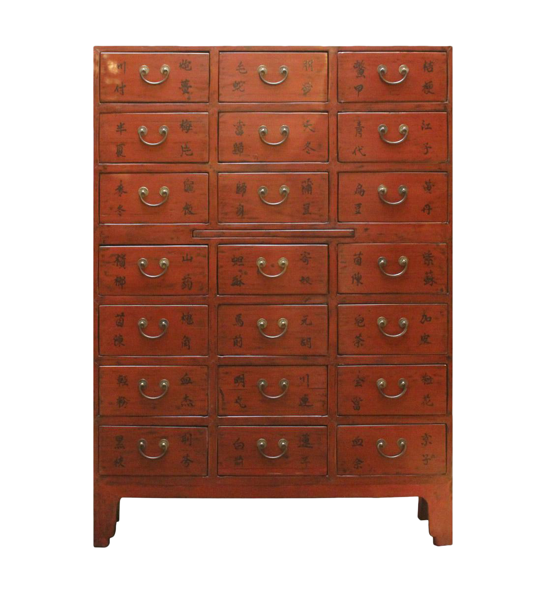 Chinese Vintage Red Apothecary Chairish