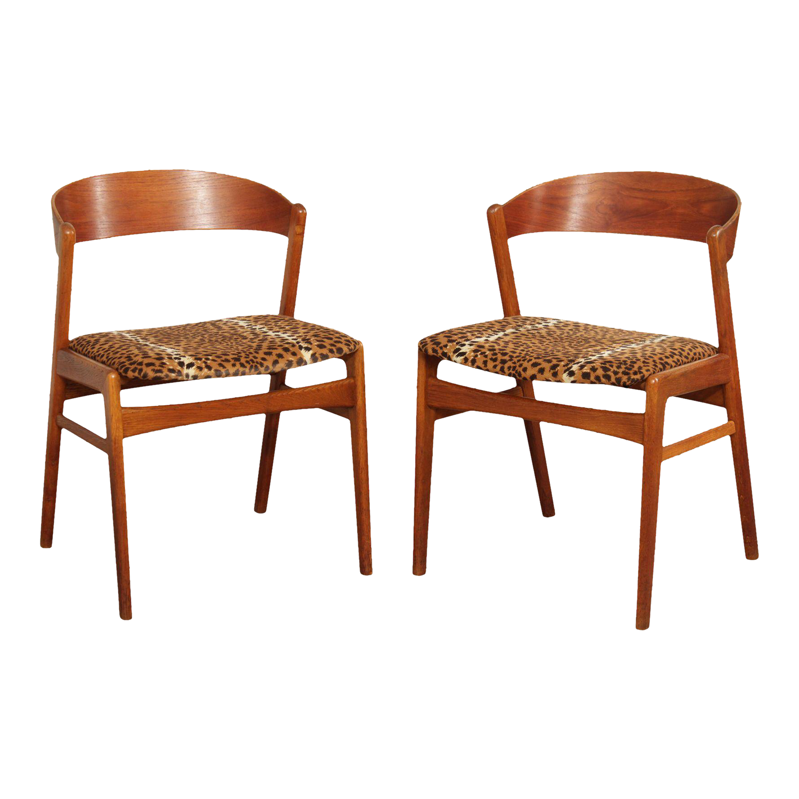 Mid 20th Century Erik Kirkegaard Danish Modern Teak Dining Chairs A