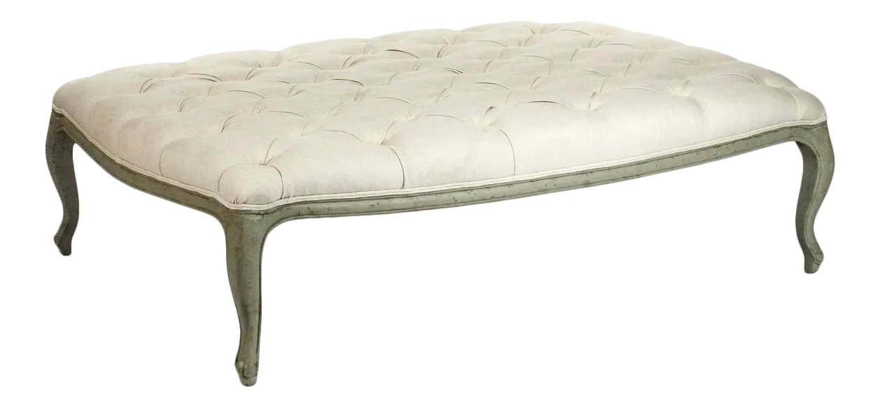 Hollow Maison Tufted Ottoman in Off-white