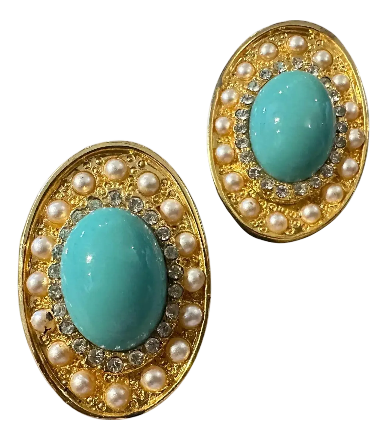 Clips De Chaussures Bijou Pierre Cardin Vintage - Zircon, Métal Argenté, Occasion