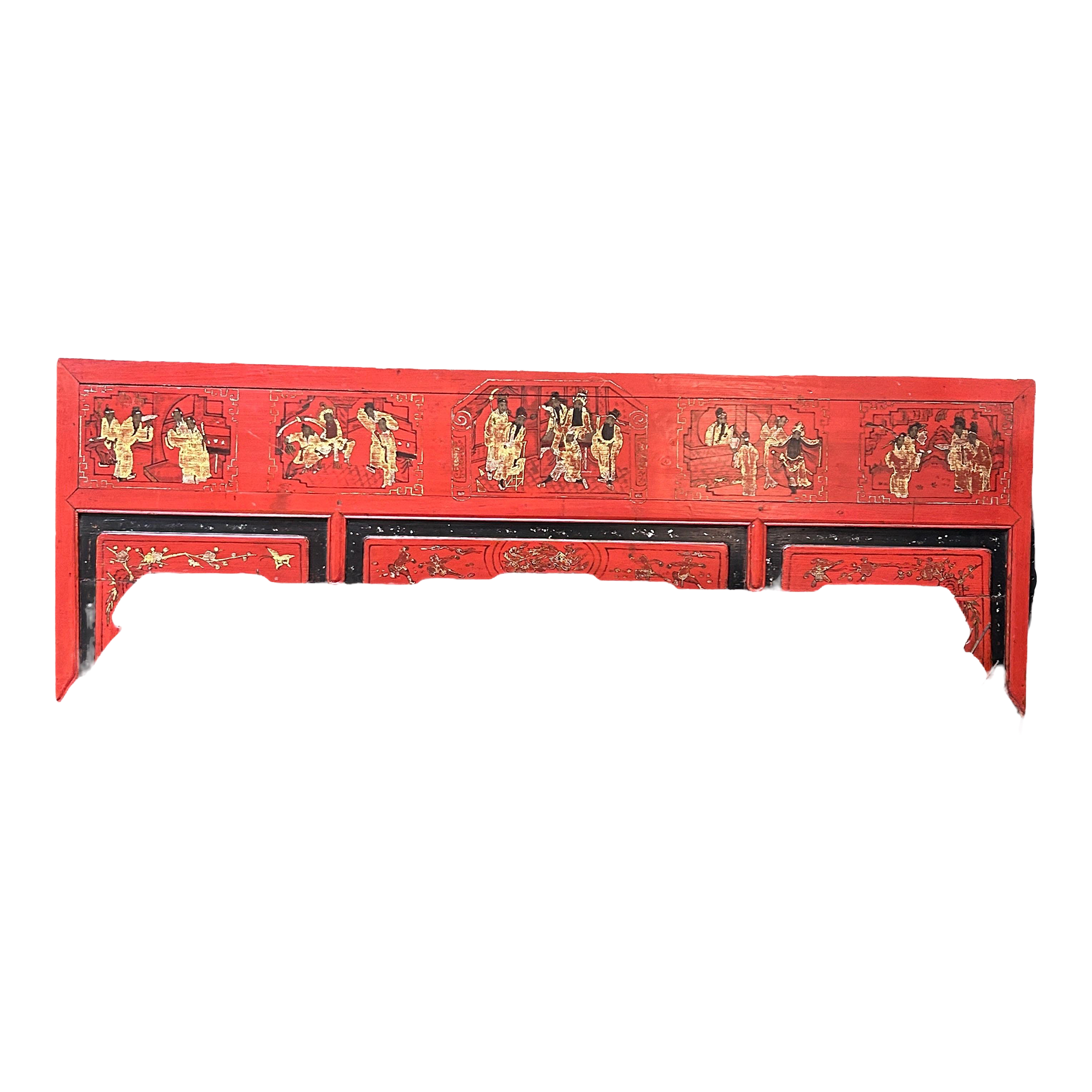 early-20th-century-chinoiserie-chinese-wall-red-hanging-panel-chairish