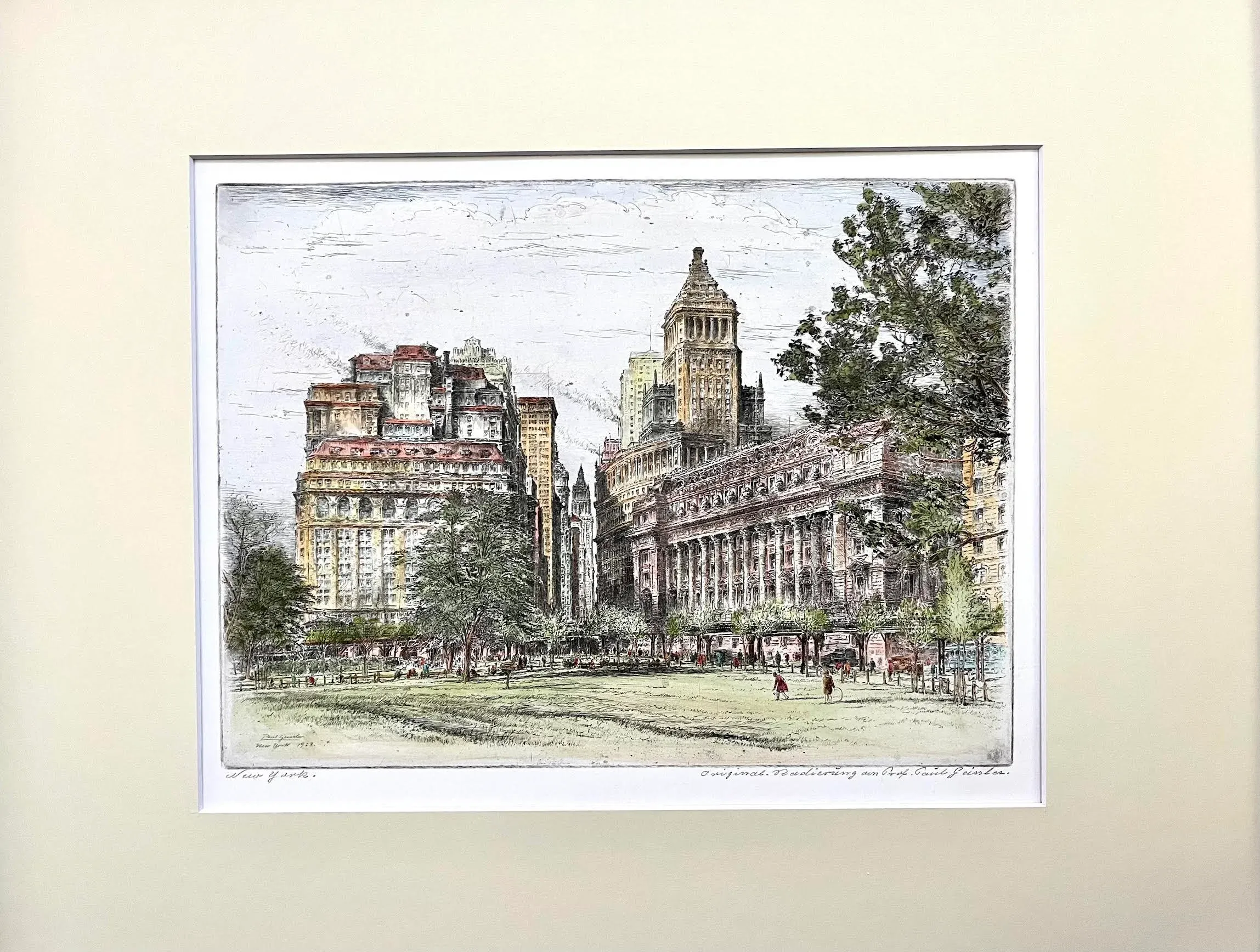 Paul Geissler 1930年 手彩色 版画エッチング② 【公式通販】