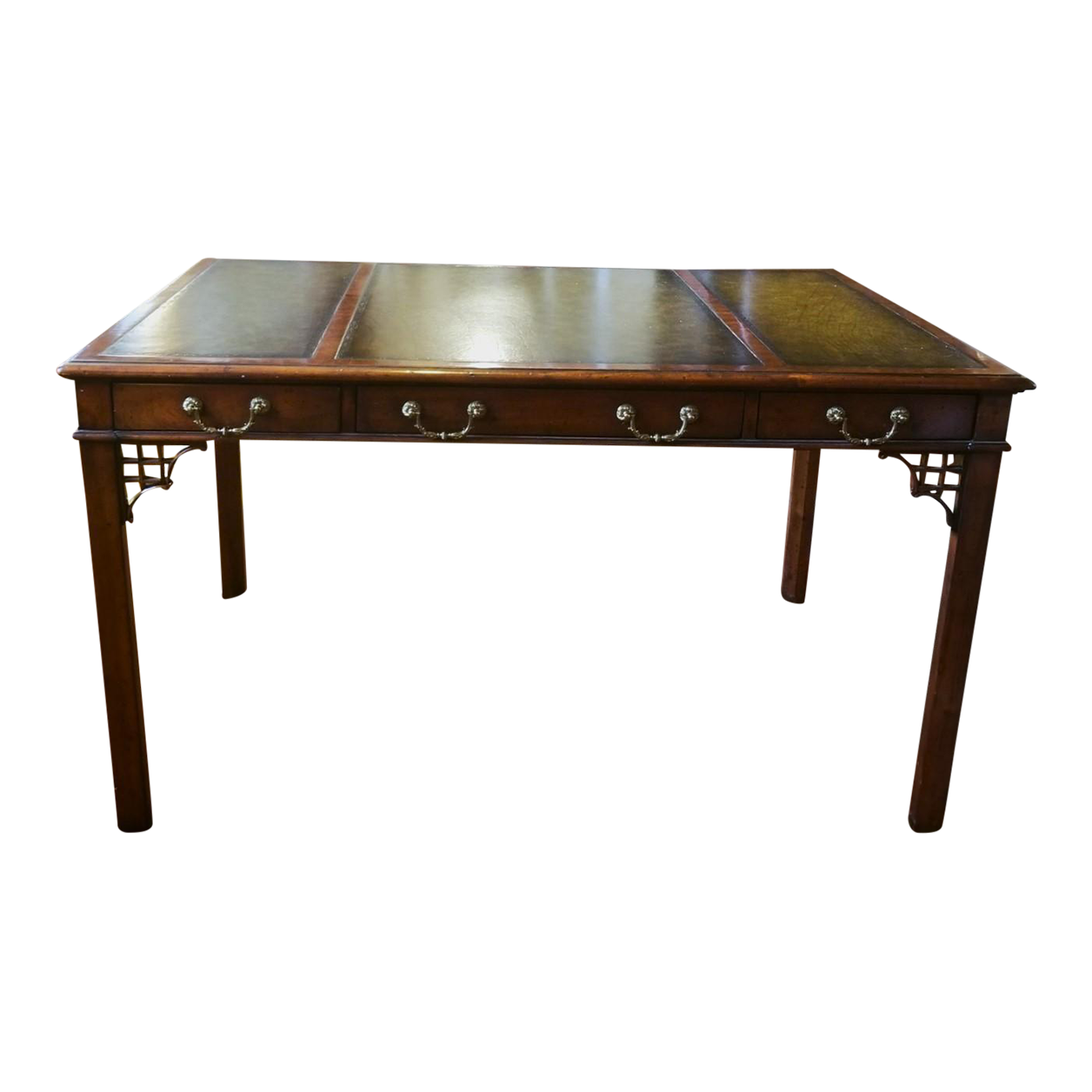 Mahogany Writing Desk With Leather Insert Top Chairish
