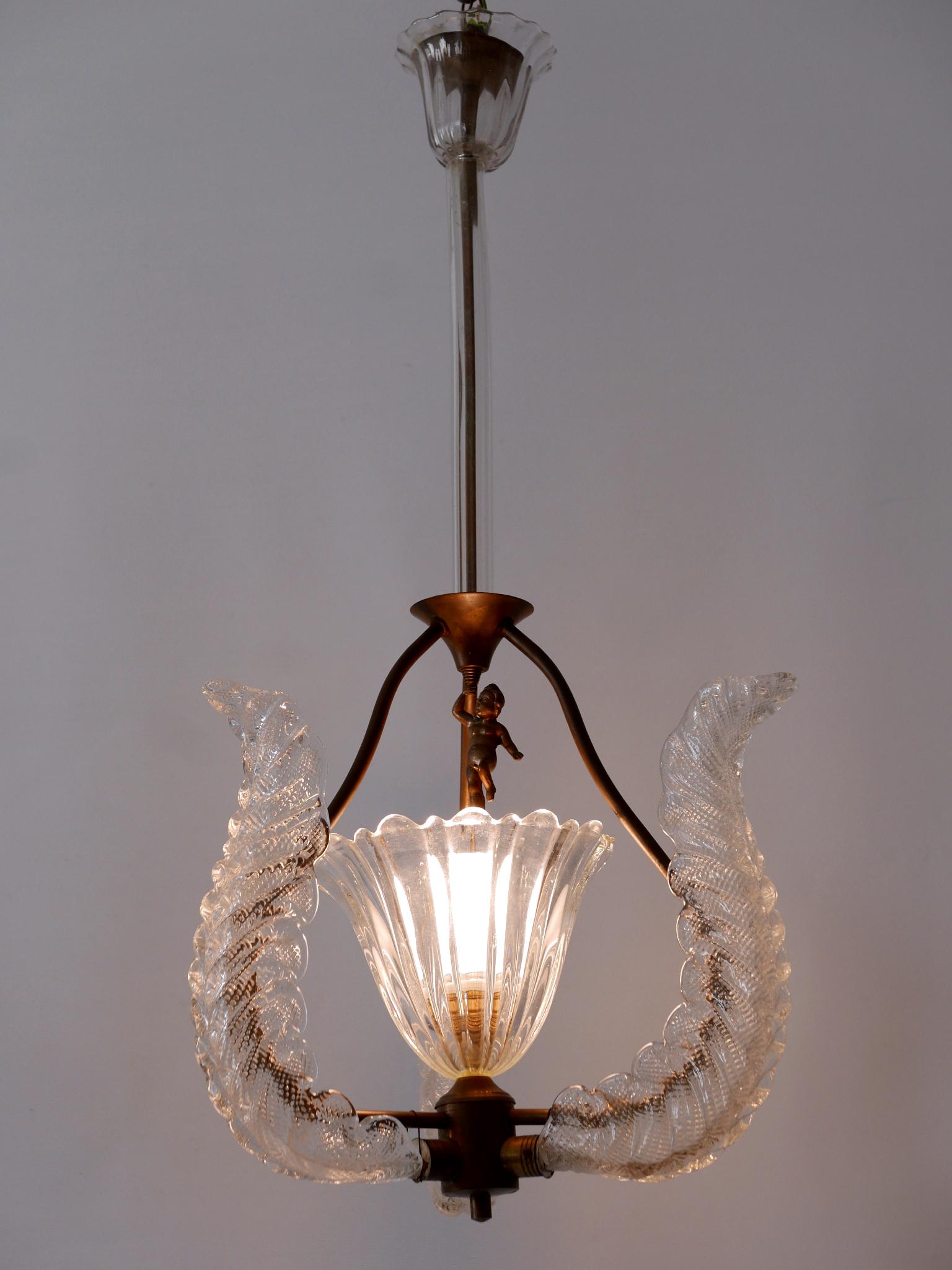 Mid-Century Modern Putti Chandelier by Barovier & Toso, Italy